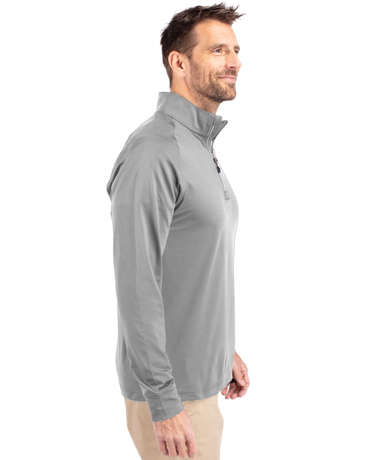 Cutter & Buck Adapt Recycled Soft Knit Stretch  Mens Quarter Zip Pullover 220