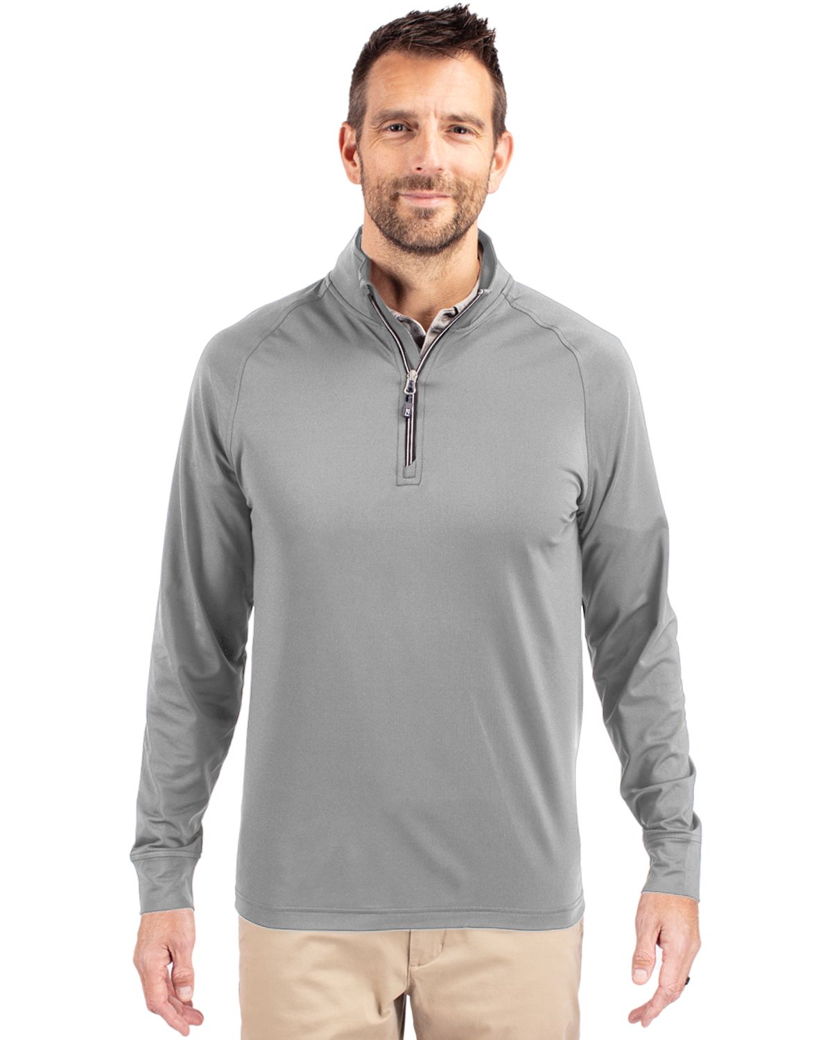 Cutter & Buck Adapt Recycled Soft Knit Stretch  Mens Quarter Zip Pullover 340
