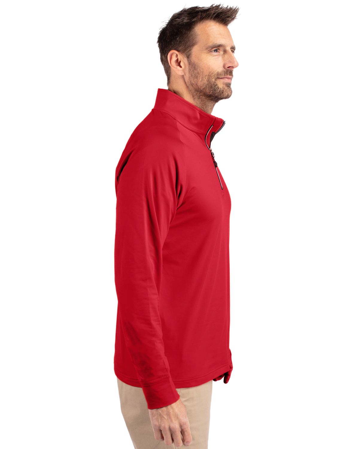 Cutter & Buck Adapt Recycled Soft Knit Stretch  Mens Quarter Zip Pullover 190
