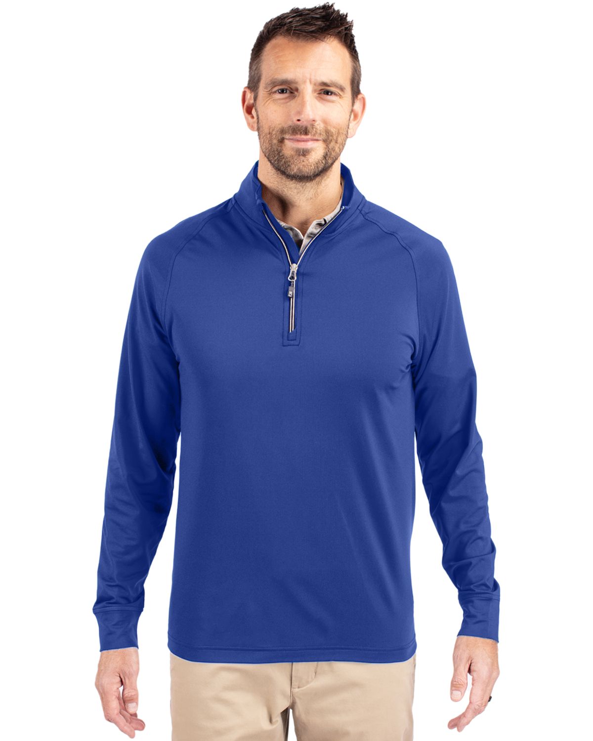 Cutter & Buck Adapt Recycled Soft Knit Stretch  Mens Quarter Zip Pullover 319