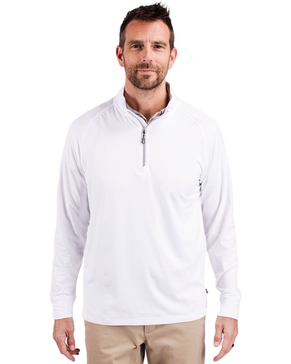 Cutter & Buck Adapt Recycled Soft Knit Stretch  Mens Quarter Zip Pullover 193