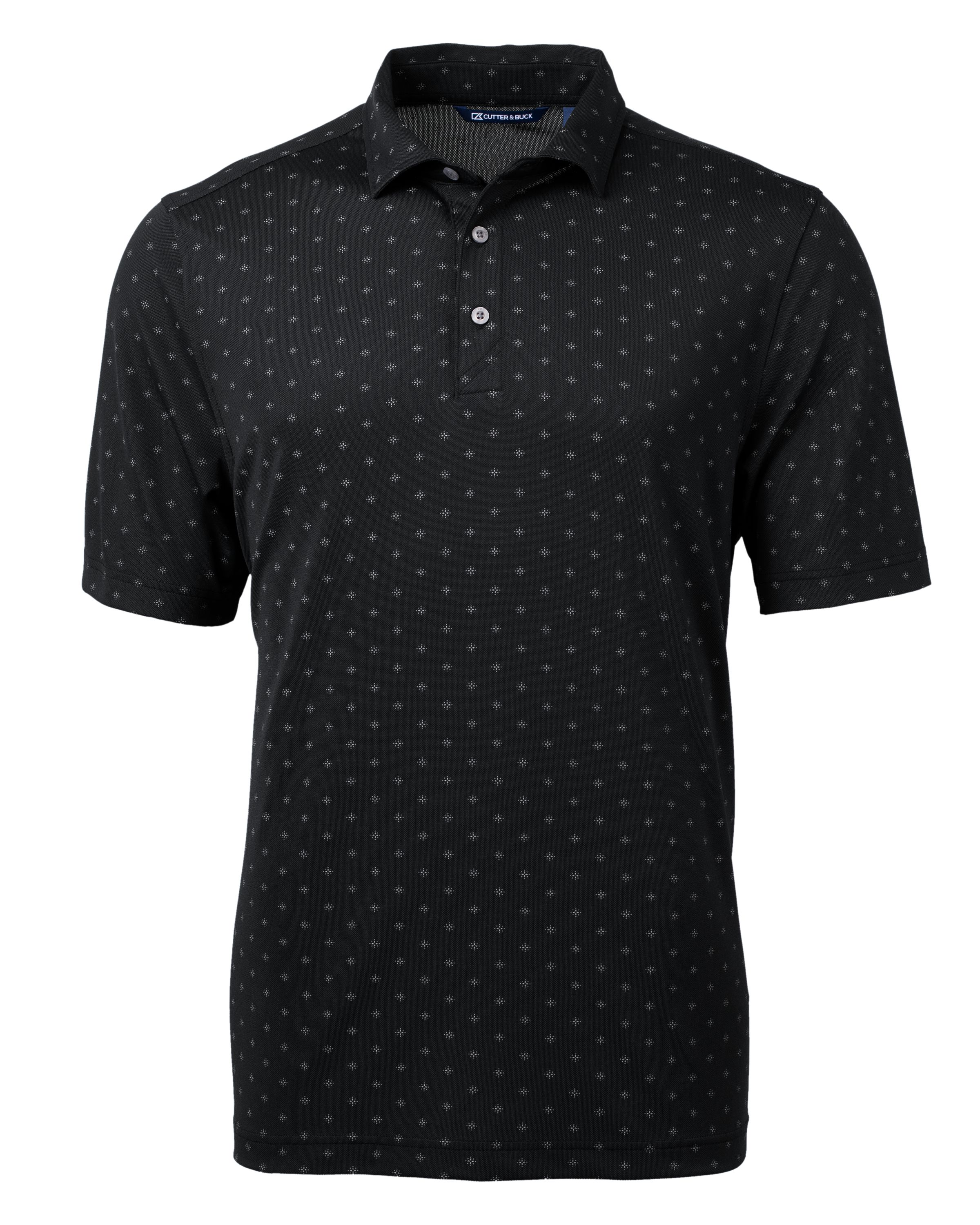 CB Virtue Eco Pique Tile Print Recycled Mens Polo-Cutter &#38; Buck