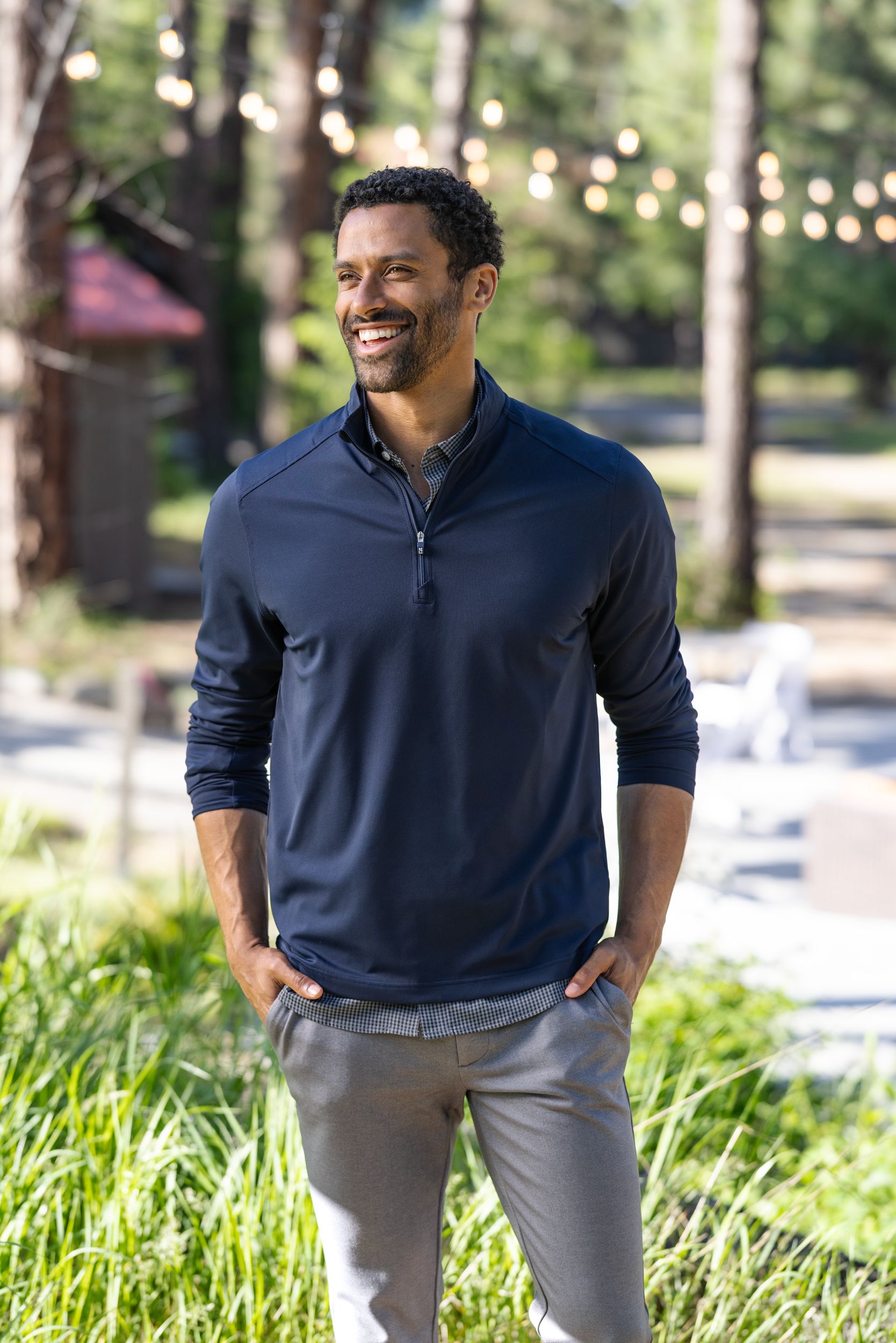 Cutter & Buck Virtue Recycled Featherlight Pique Mens Quarter Zip Pullover