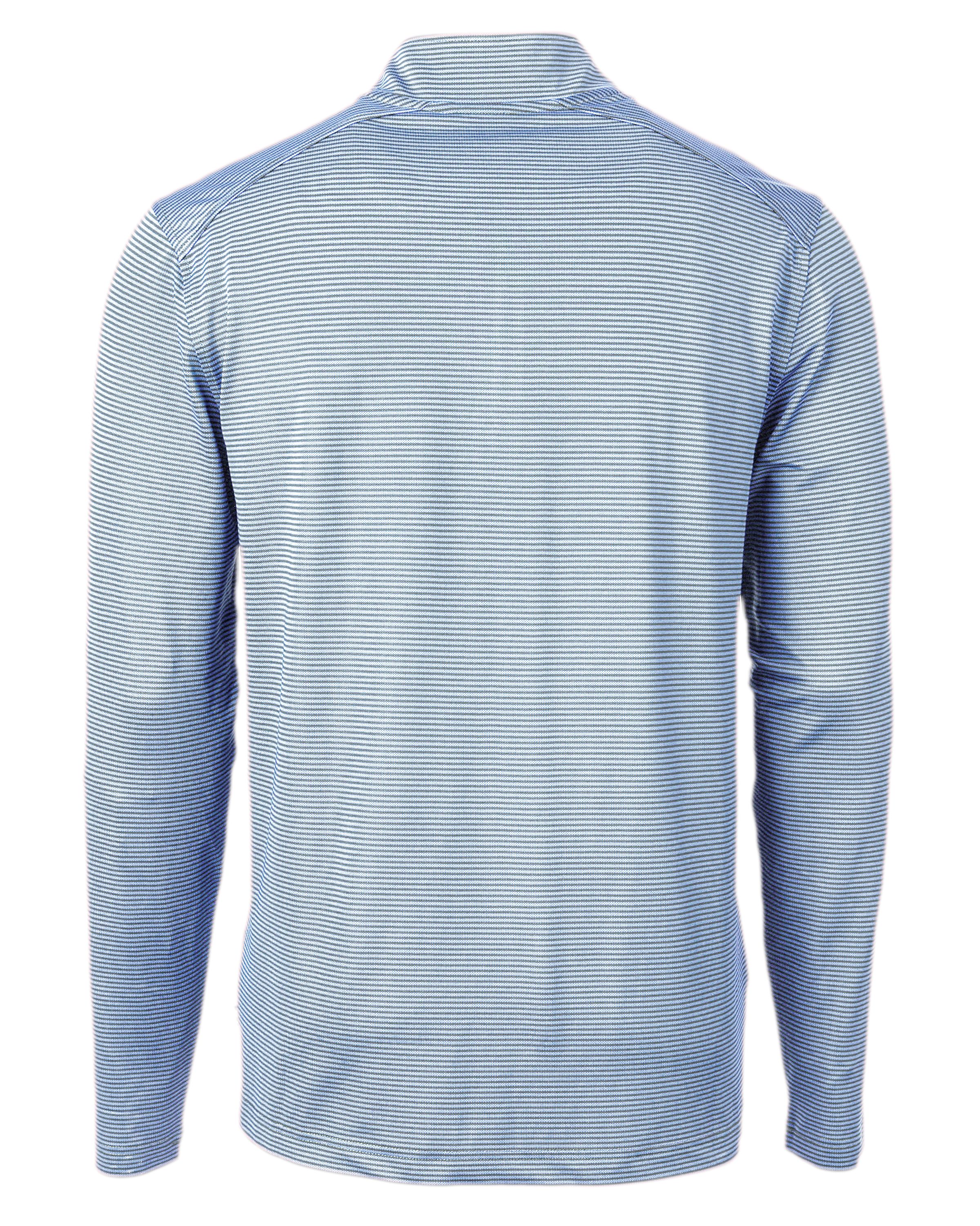 Cutter & Buck Virtue Recycled Micro Stripe Featherlight Pique Mens Quarter Zip Pullover 106