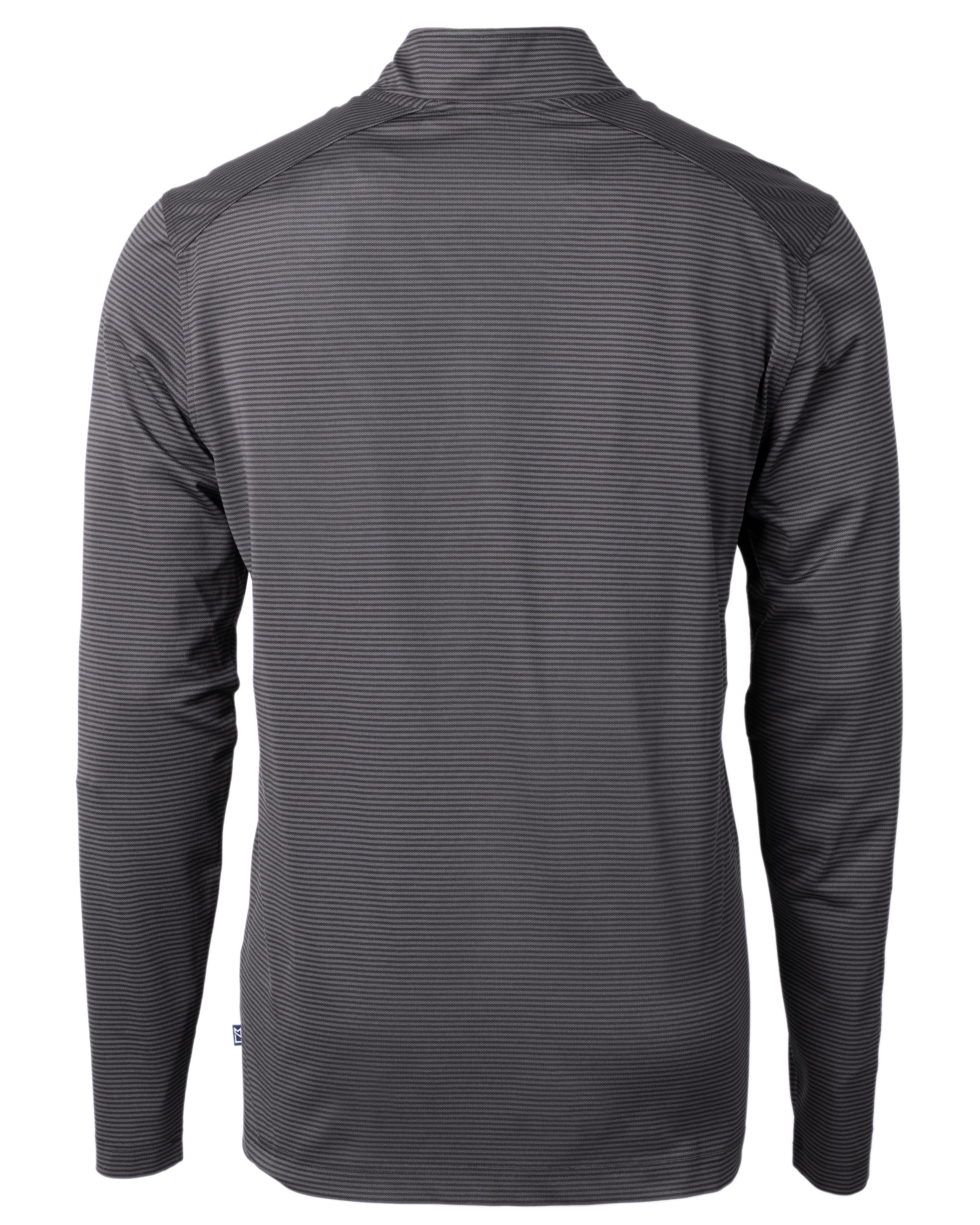 Cutter & Buck Virtue Recycled Micro Stripe Featherlight Pique Mens Quarter Zip Pullover 36