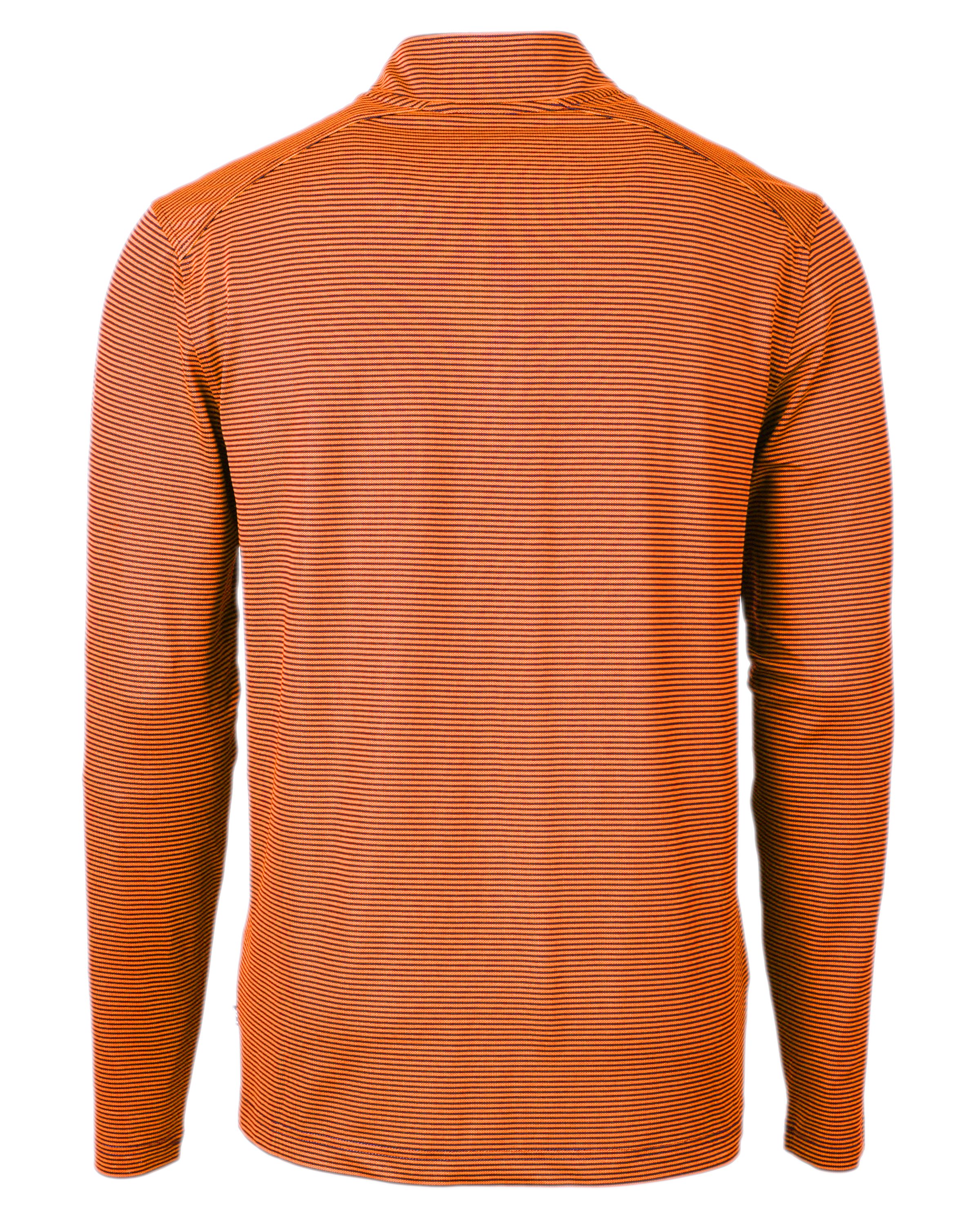 Cutter & Buck Virtue Recycled Micro Stripe Featherlight Pique Mens Quarter Zip Pullover 117