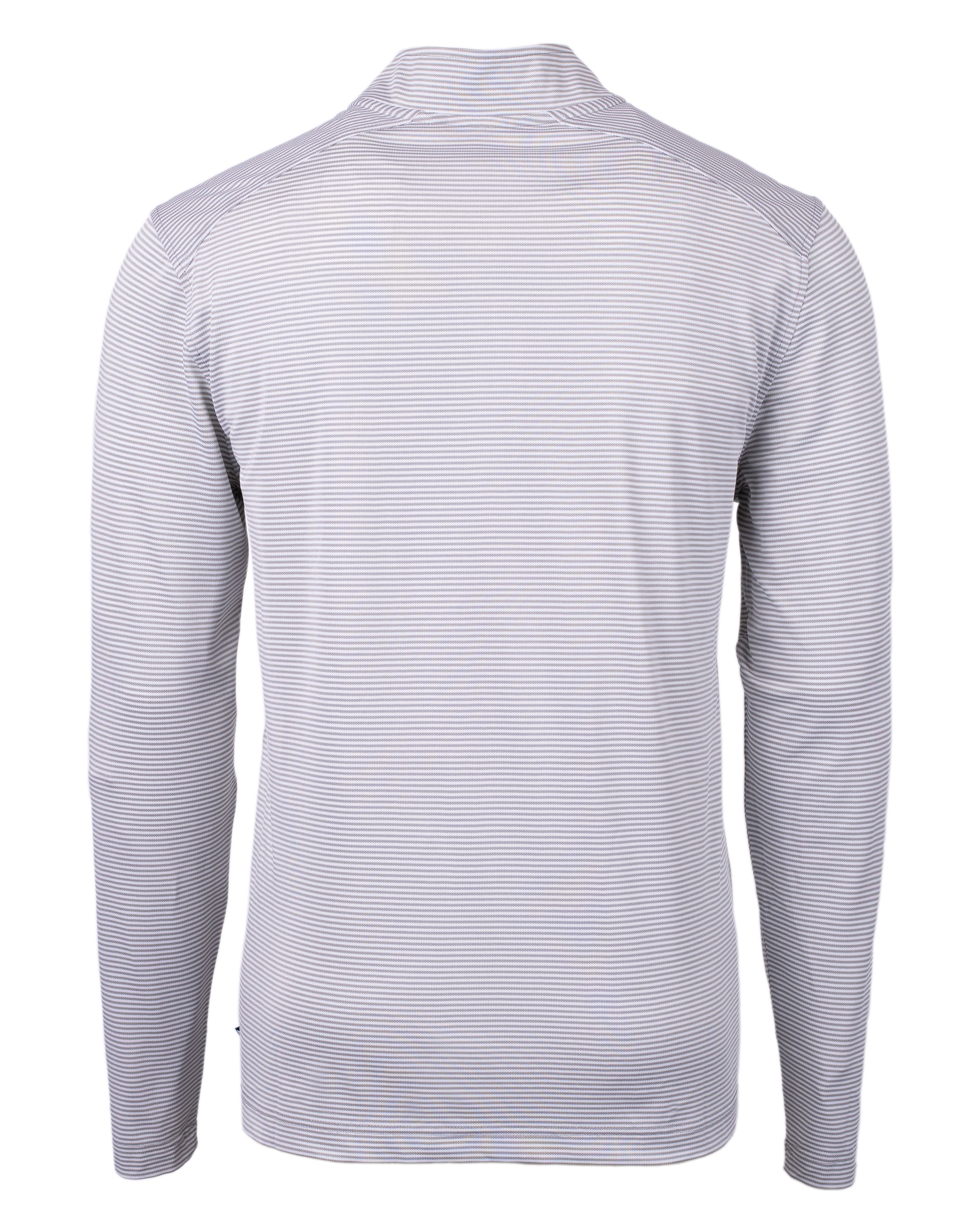 Cutter & Buck Virtue Recycled Micro Stripe Featherlight Pique Mens Quarter Zip Pullover 76
