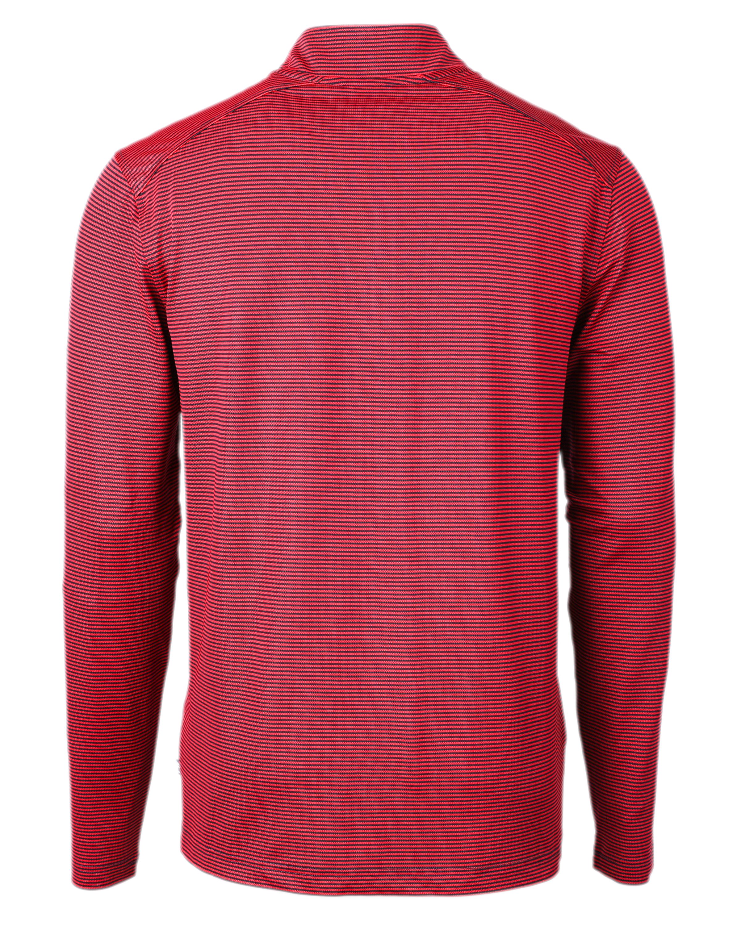 Cutter & Buck Virtue Recycled Micro Stripe Featherlight Pique Mens Quarter Zip Pullover 79