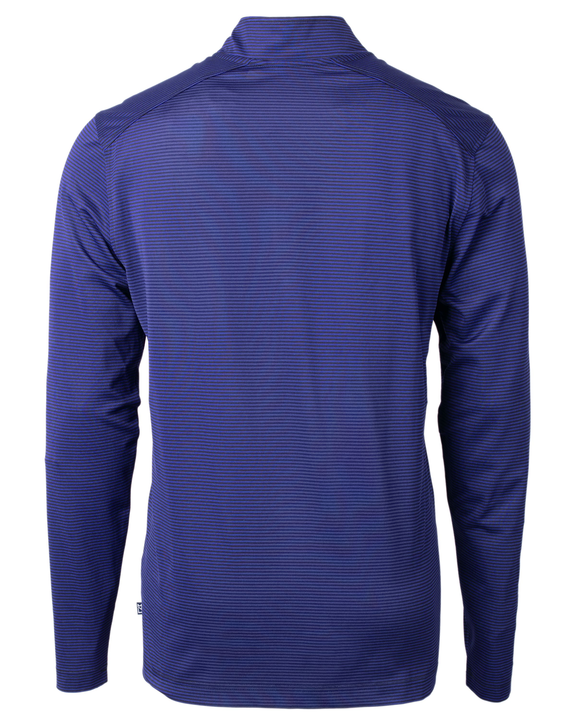 Cutter & Buck Virtue Recycled Micro Stripe Featherlight Pique Mens Quarter Zip Pullover 94