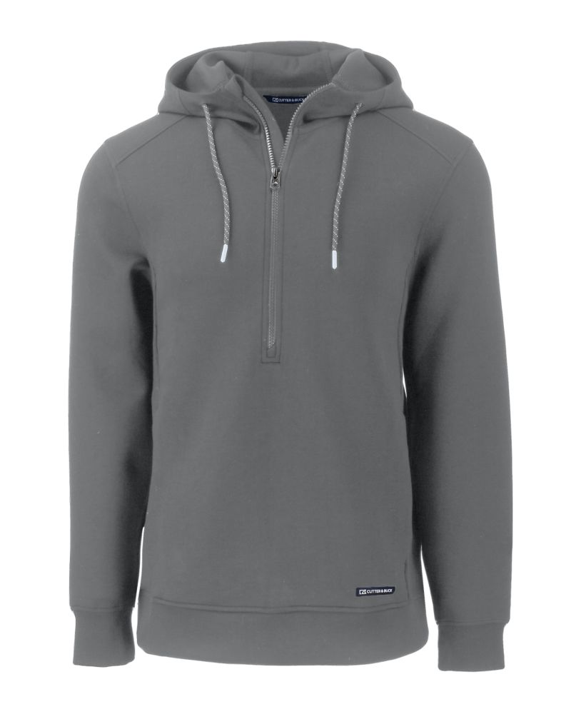 Cutter & Buck Roam Eco Half Zip Recycled Mens Pullover Hoodie