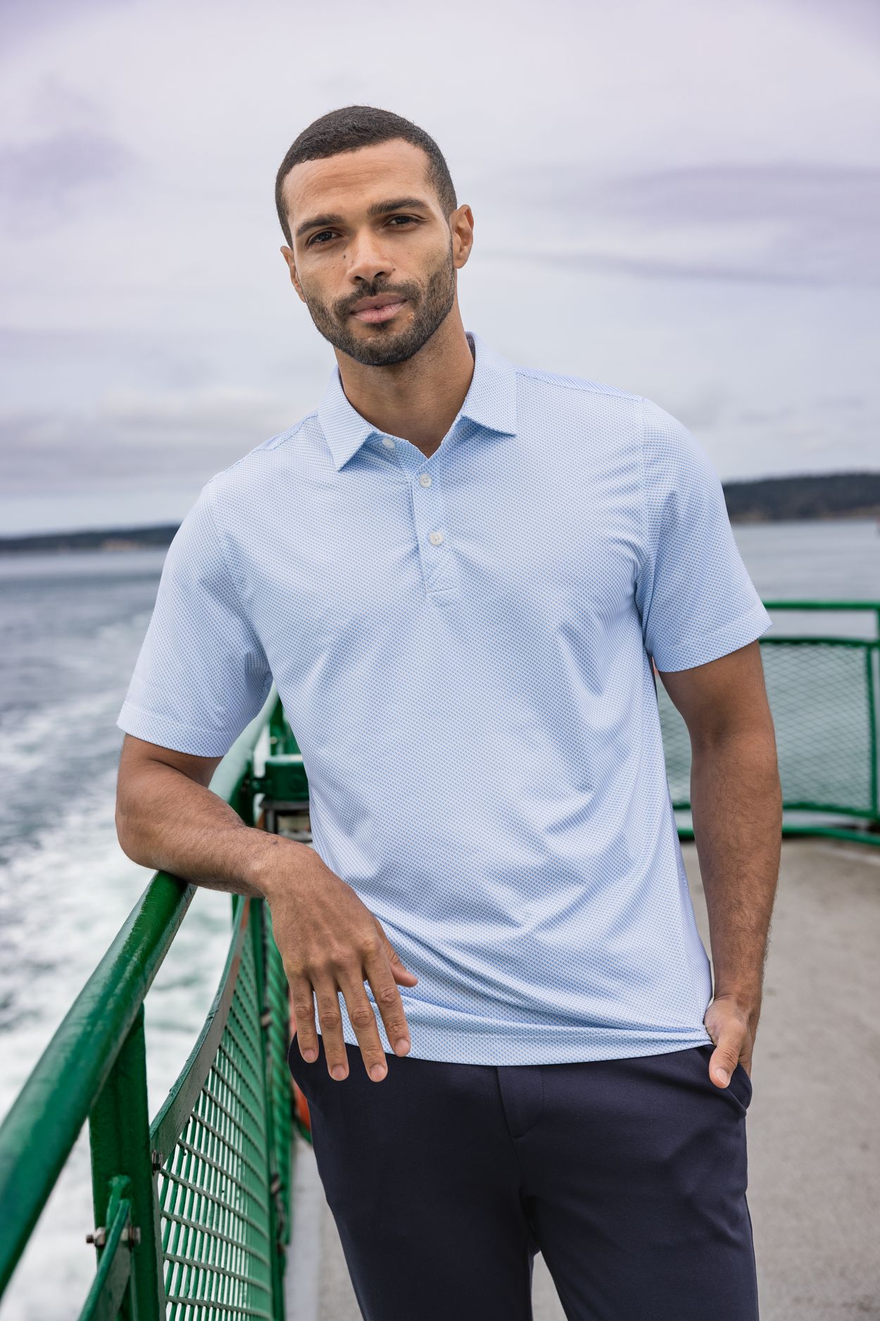 Cutter & Buck Pike Recycled Symmetry Print Mens Big & Tall Polo