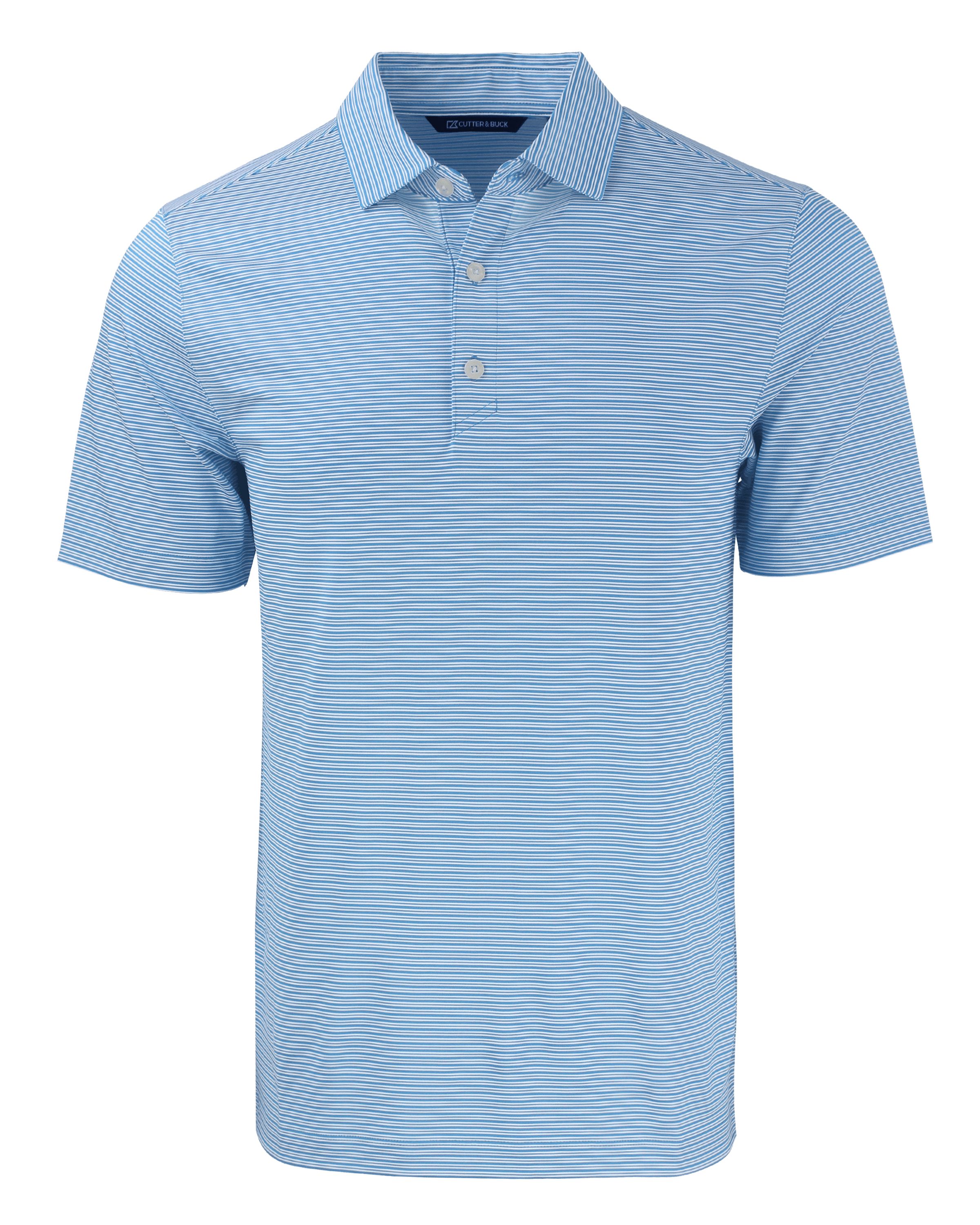 CB Forge Eco Double Stripe Stretch Recycled Mens Polo-Cutter &#38; Buck