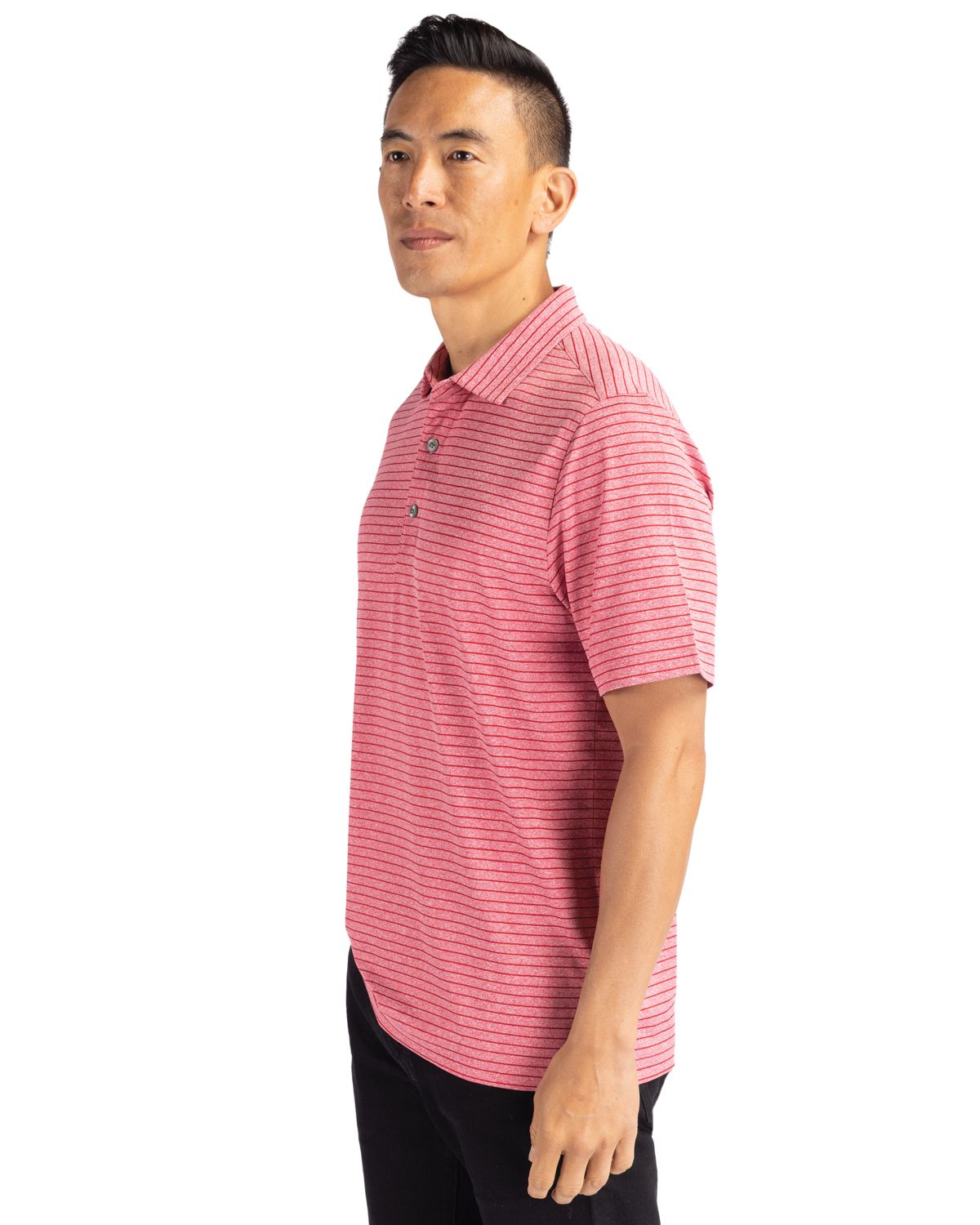 Cutter & Buck Forge Recycled Heather Stripe Four-Way Stretch Mens Big & Tall Polo Big & Tall 53