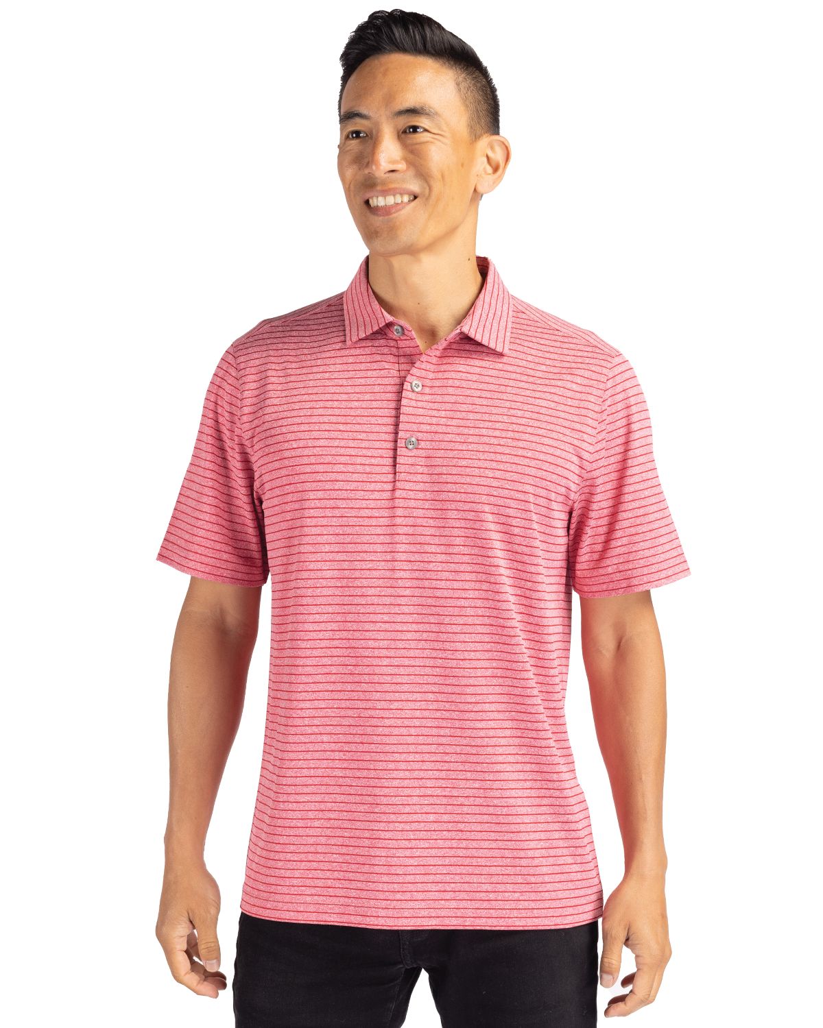 Cutter & Buck Forge Recycled Heather Stripe Four-Way Stretch Mens Big & Tall Polo Big & Tall 86