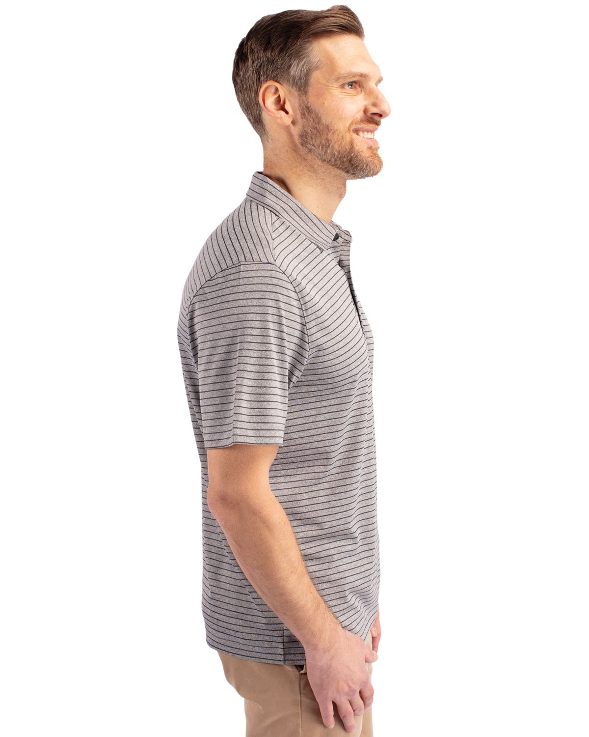 Cutter & Buck Forge Recycled Heather Stripe Four-Way Stretch Mens Big & Tall Polo Big & Tall 89
