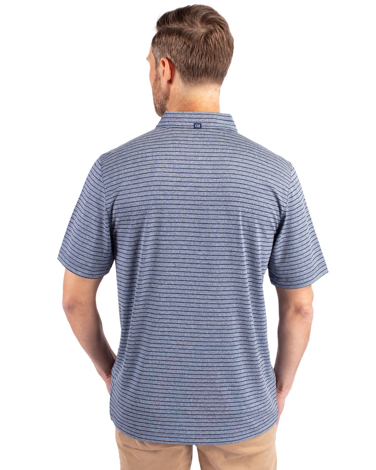 Cutter & Buck Forge Recycled Heather Stripe Four-Way Stretch Mens Big & Tall Polo Big & Tall 46