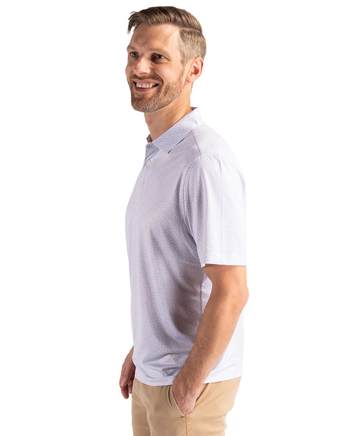Cutter & Buck Pike Recycled Pebble Print Mens Polo 91