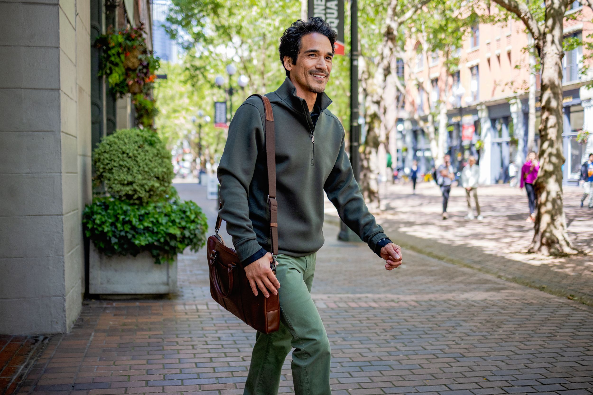 Cutter & Buck Roam Recycled Buttery-Soft Knit Mens Quarter Zip Jacket