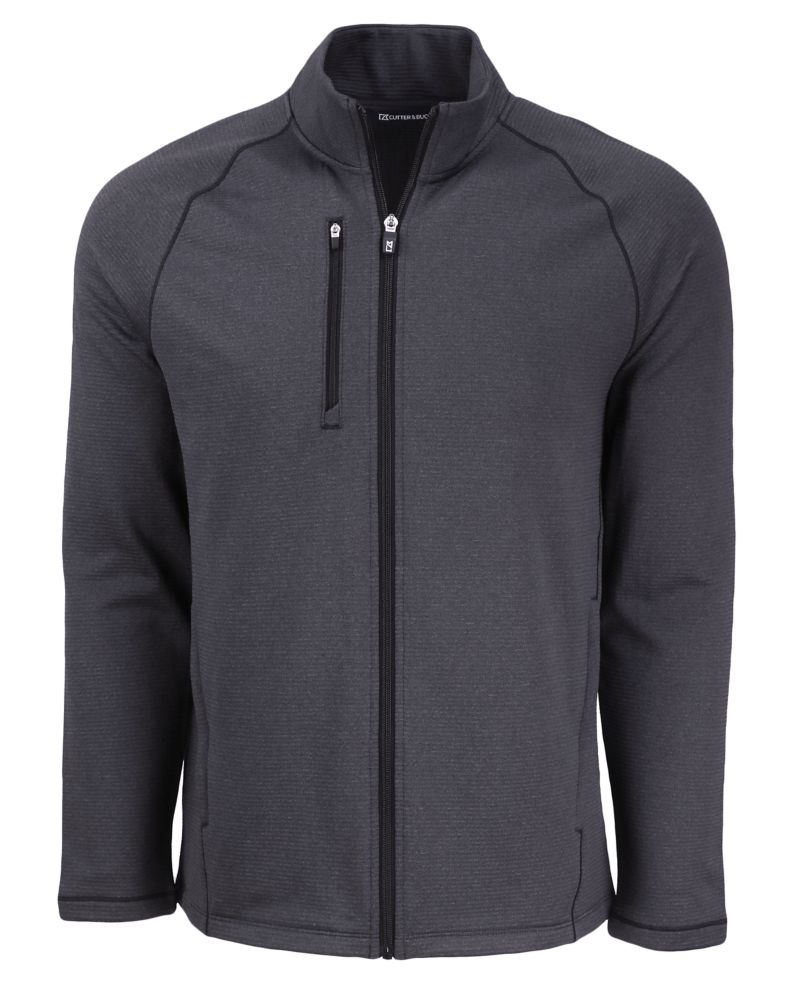 Cutter & Buck Peshastin Recycled Grid Fleece Mens Full Zip Jacket 43