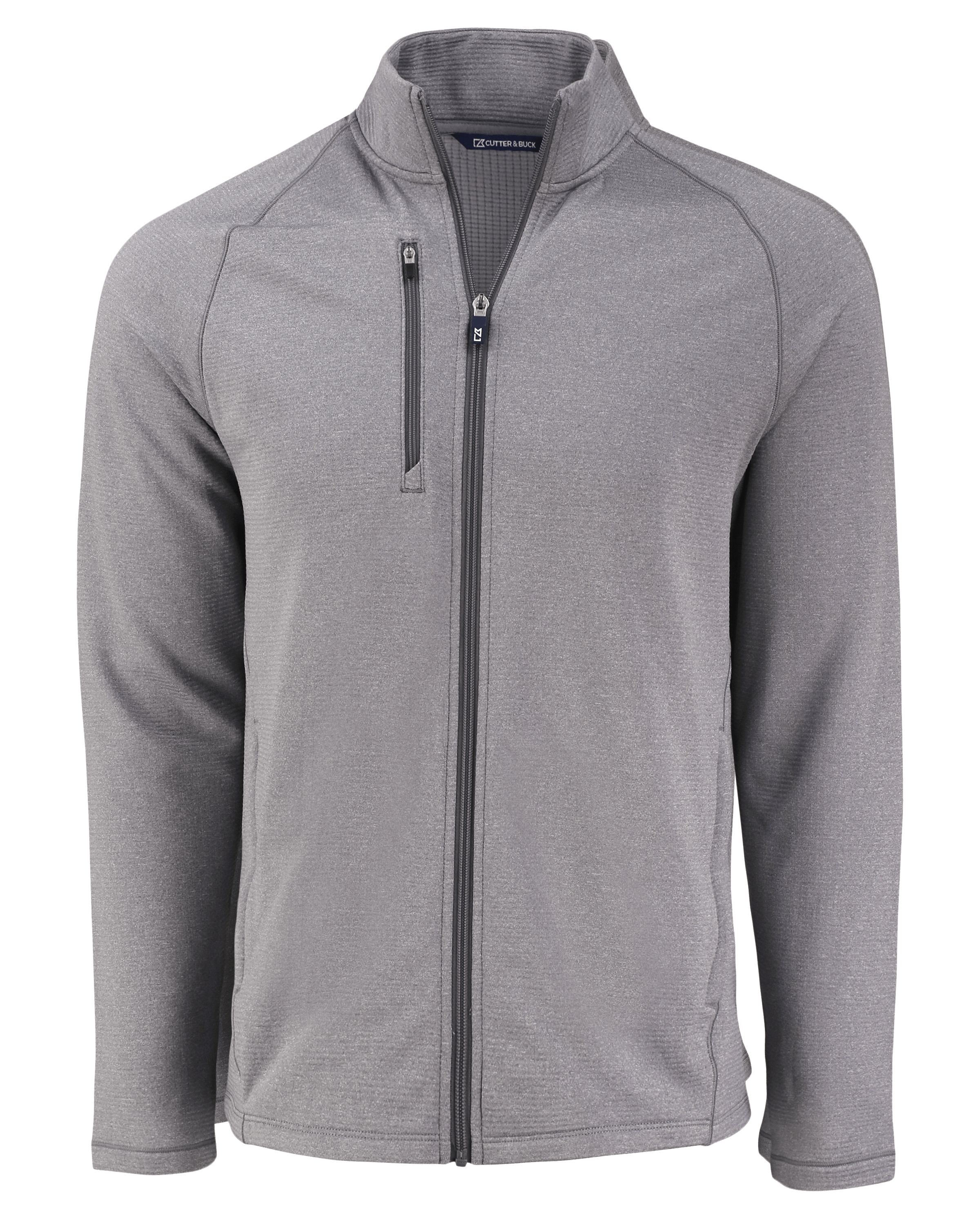 Cutter & Buck Peshastin Recycled Grid Fleece Mens Full Zip Jacket 35