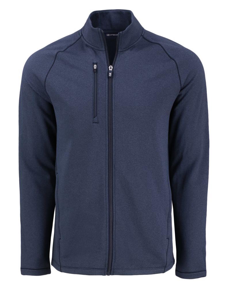 Cutter & Buck Peshastin Recycled Grid Fleece Mens Full Zip Jacket 45