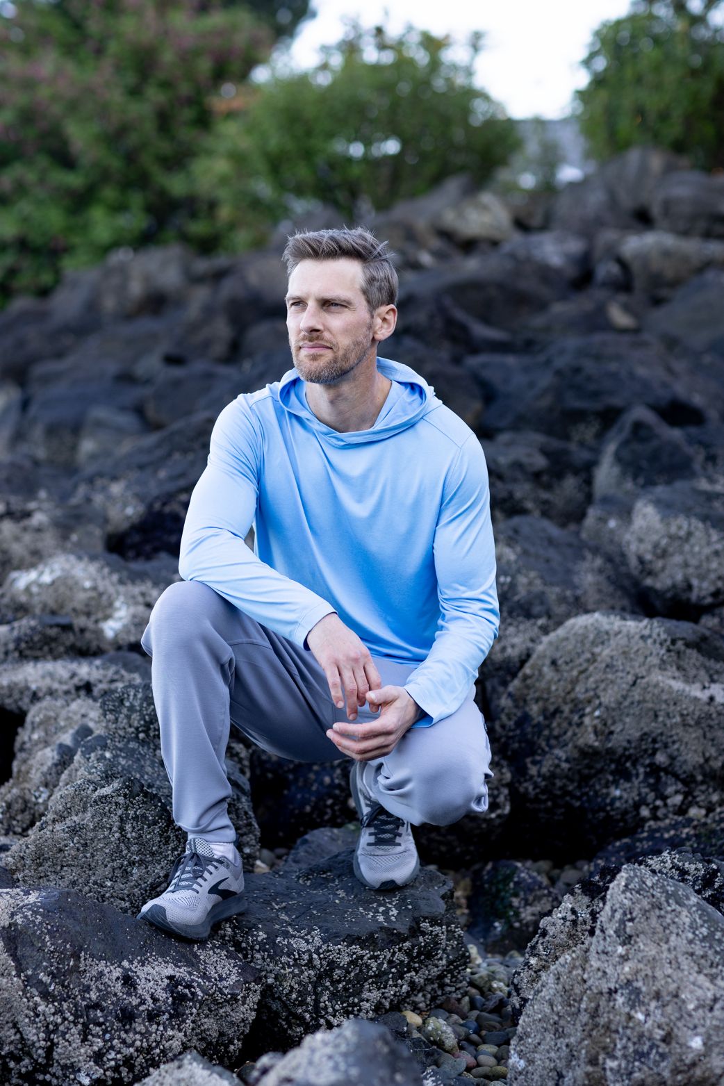 Cutter & Buck Coastline Recycled Double Peached Mens Hooded Pullover