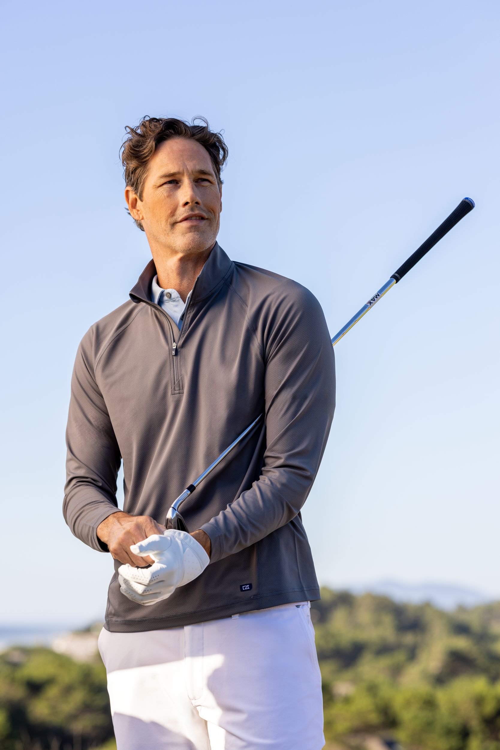 Cutter & Buck Prospect Recycled Featherlight Stretch Mens Big & Tall Quarter Zip