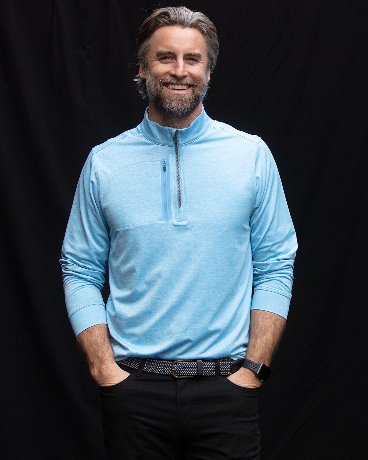 Cutter & Buck Stealth Heathered Mens Quarter Zip 98