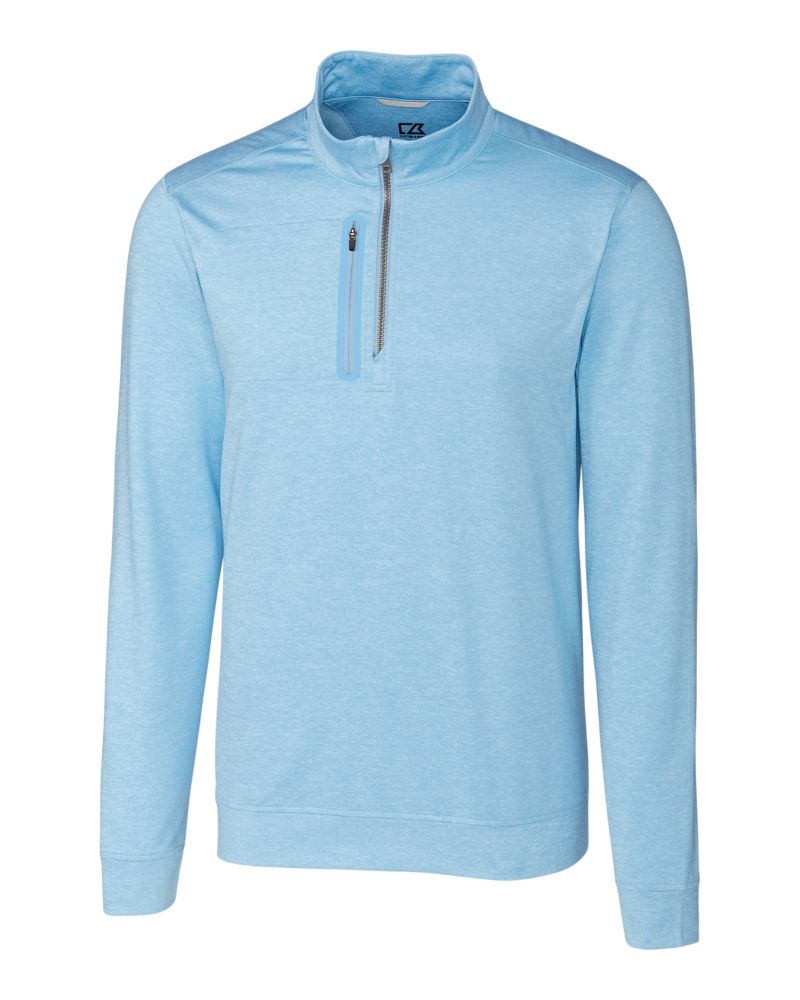 Cutter & Buck Stealth Heathered Mens Quarter Zip 100