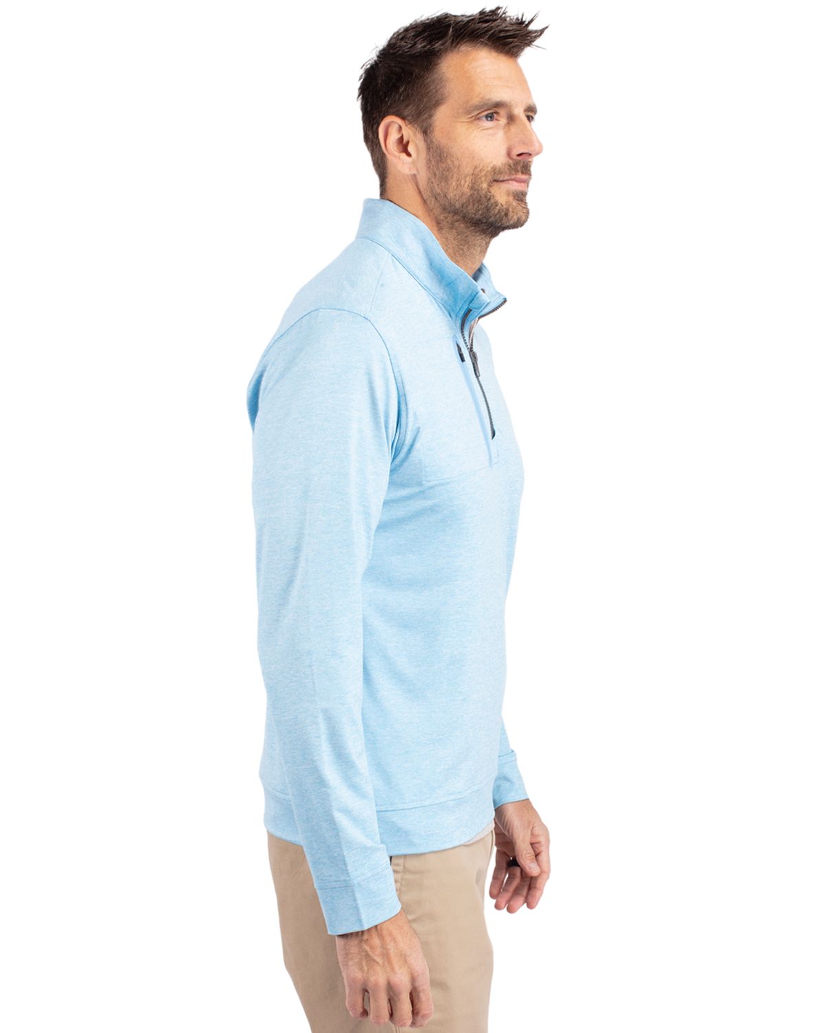 Cutter & Buck Stealth Heathered Mens Quarter Zip 64