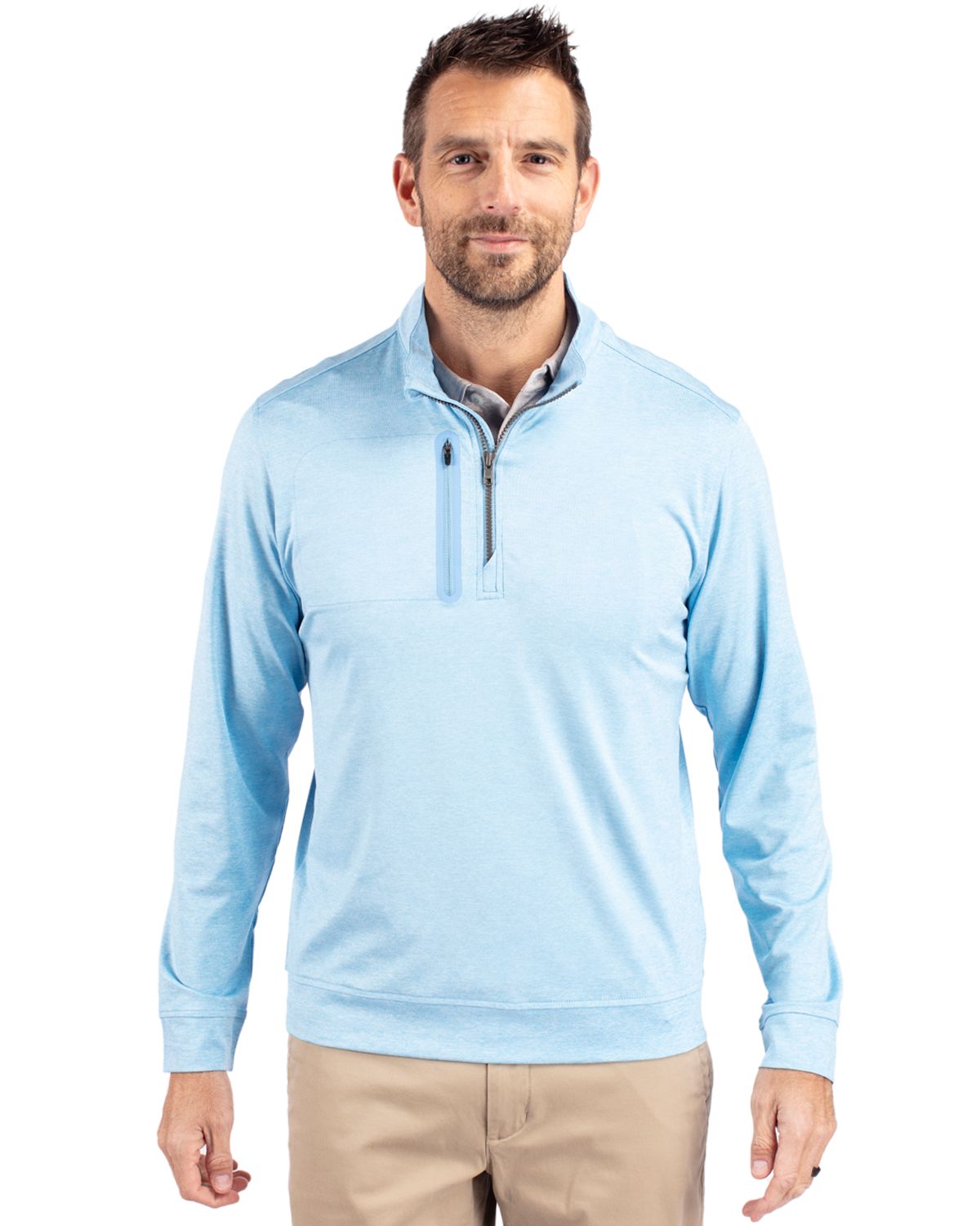 Cutter & Buck Stealth Heathered Mens Quarter Zip 101