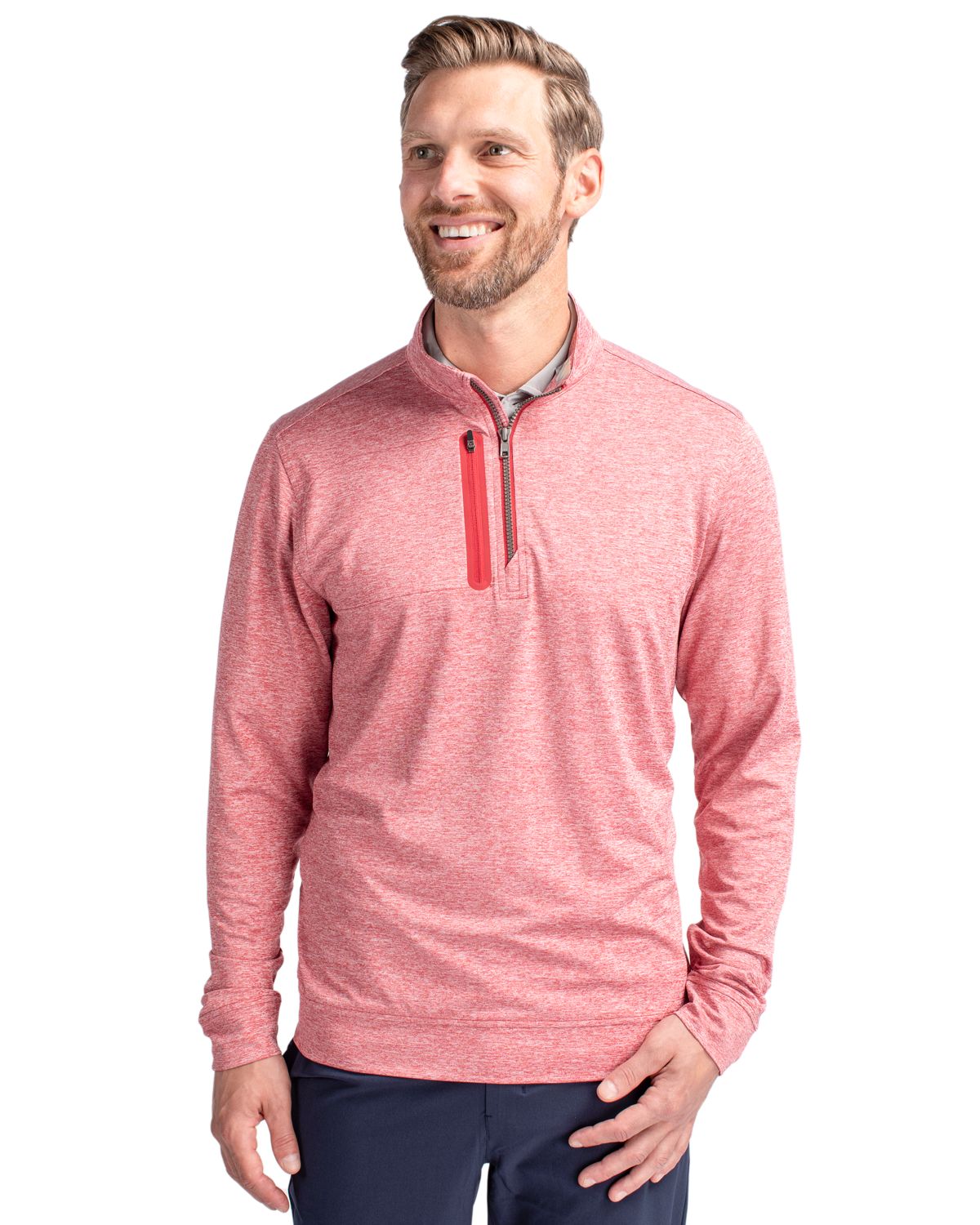Cutter & Buck Stealth Heathered Mens Quarter Zip 104