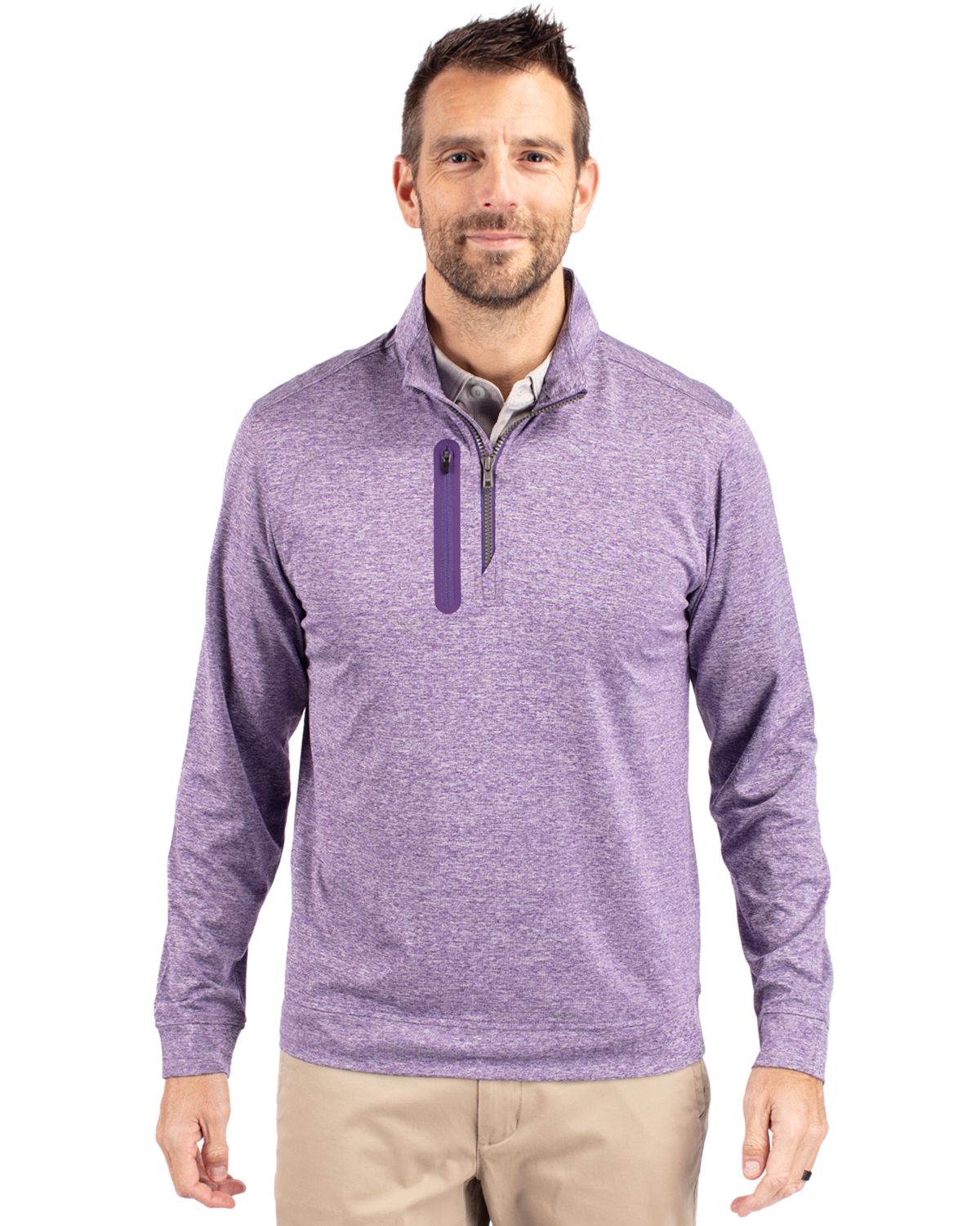 Cutter & Buck Stealth Heathered Mens Quarter Zip 86