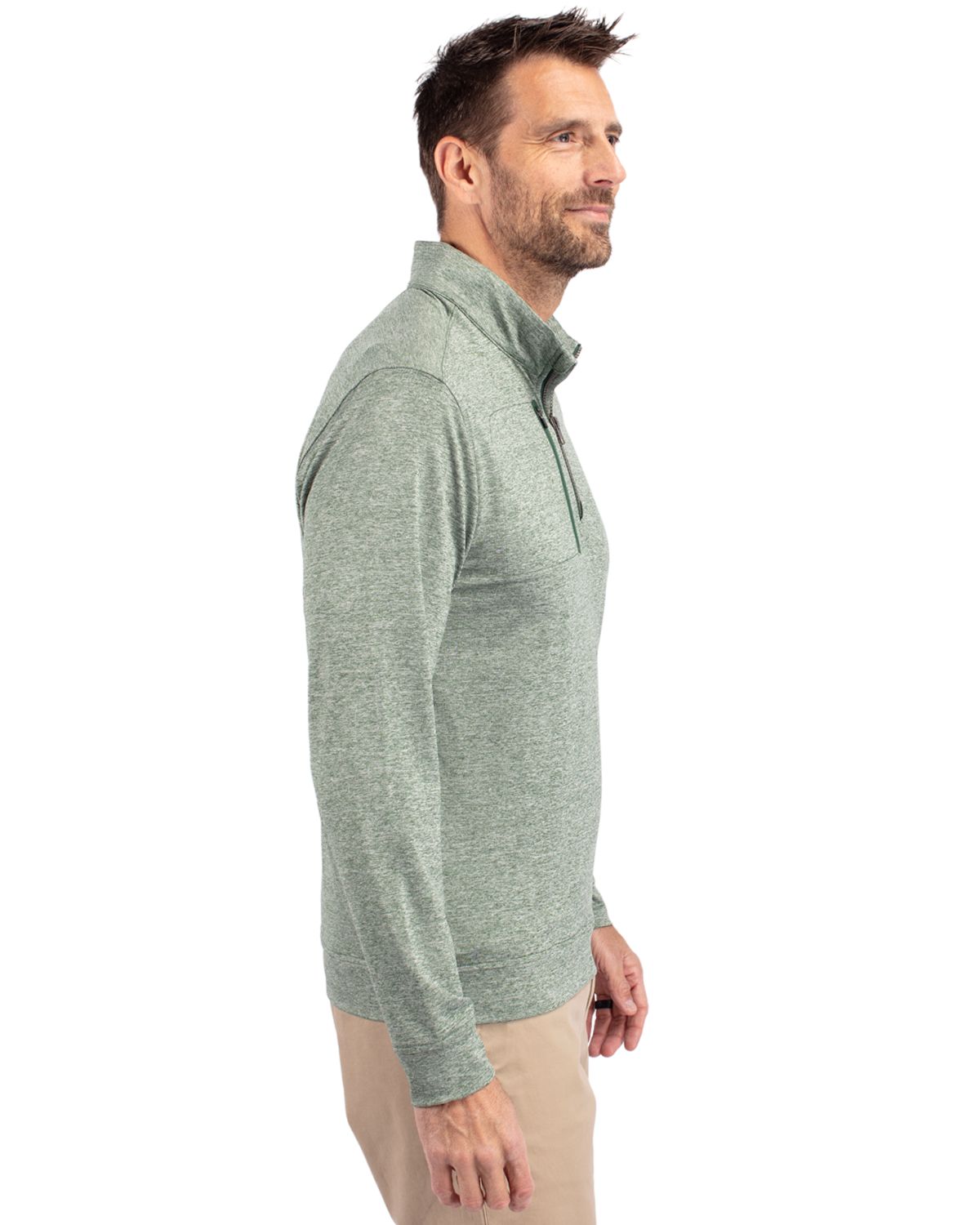 Cutter & Buck Stealth Heathered Mens Quarter Zip 140
