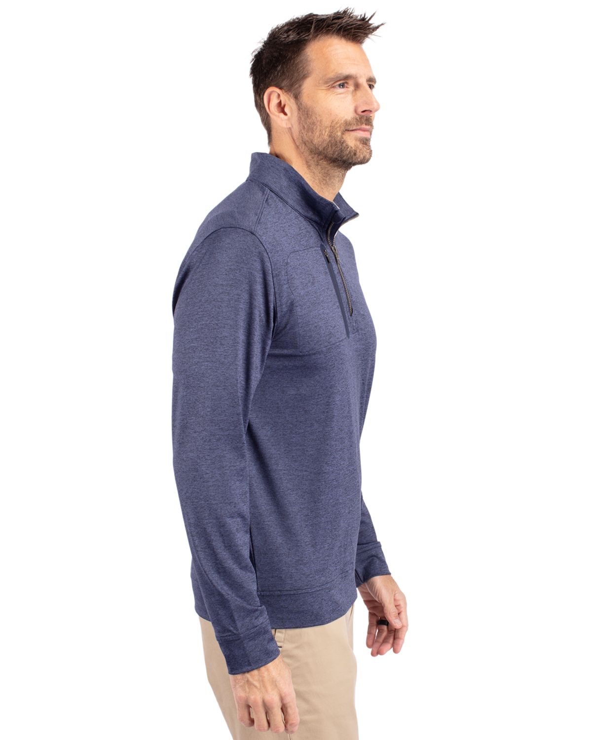 Cutter & Buck Stealth Heathered Mens Quarter Zip 150