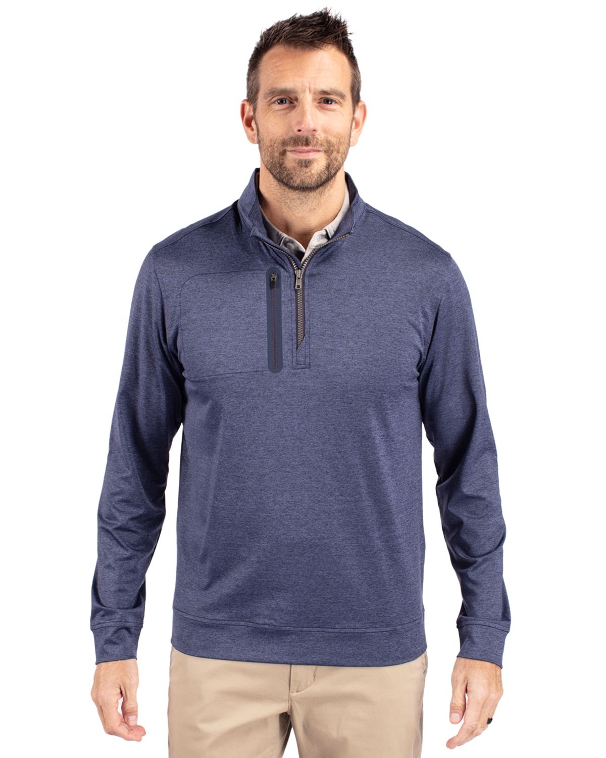 Cutter & Buck Stealth Heathered Mens Quarter Zip 149