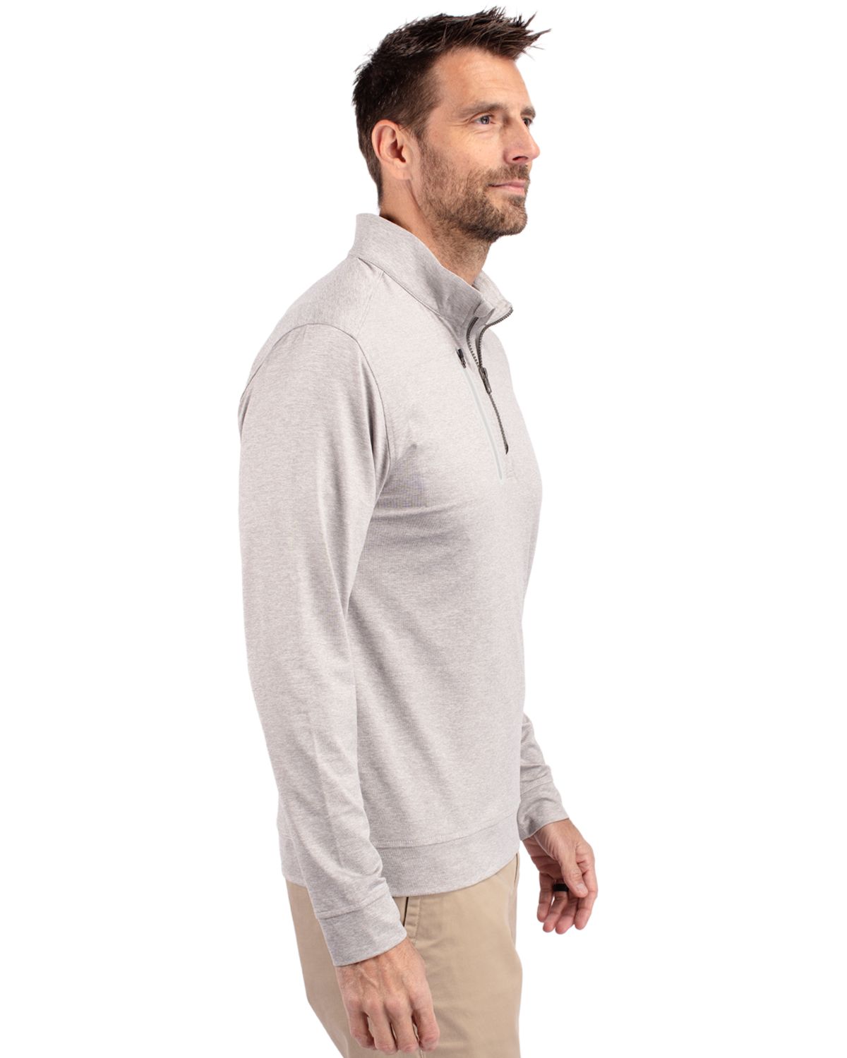 Cutter & Buck Stealth Heathered Mens Quarter Zip 90