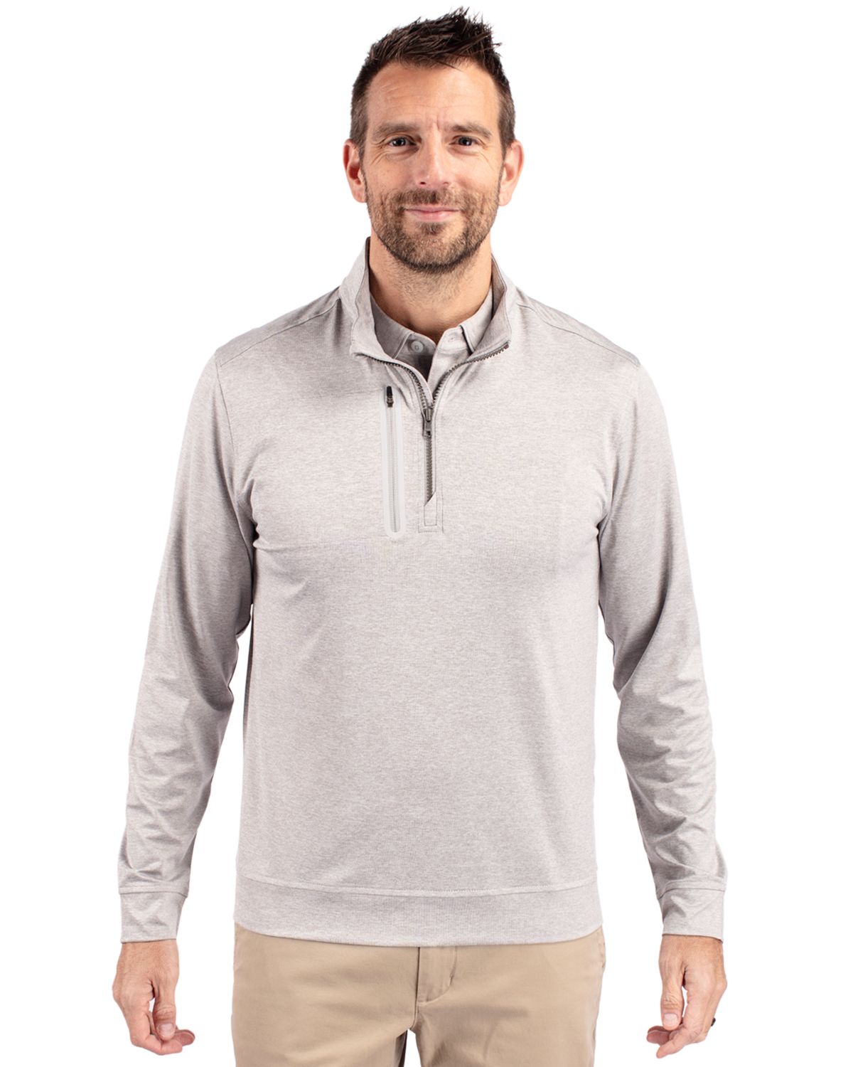 Cutter & Buck Stealth Heathered Mens Quarter Zip 168