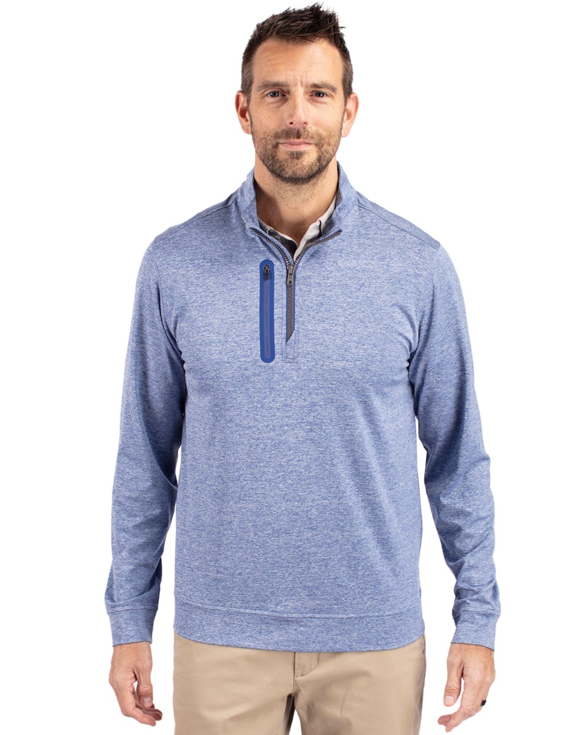 Cutter & Buck Stealth Heathered Mens Quarter Zip 170