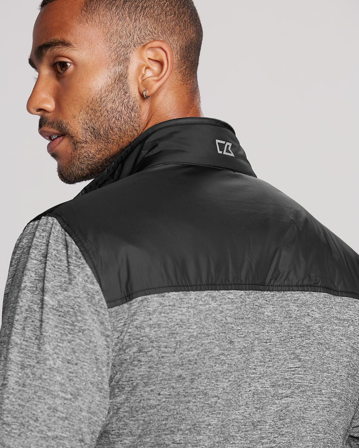 Cutter & Buck Stealth Recycled Hybrid Quilted Mens Windbreaker Jacket 64