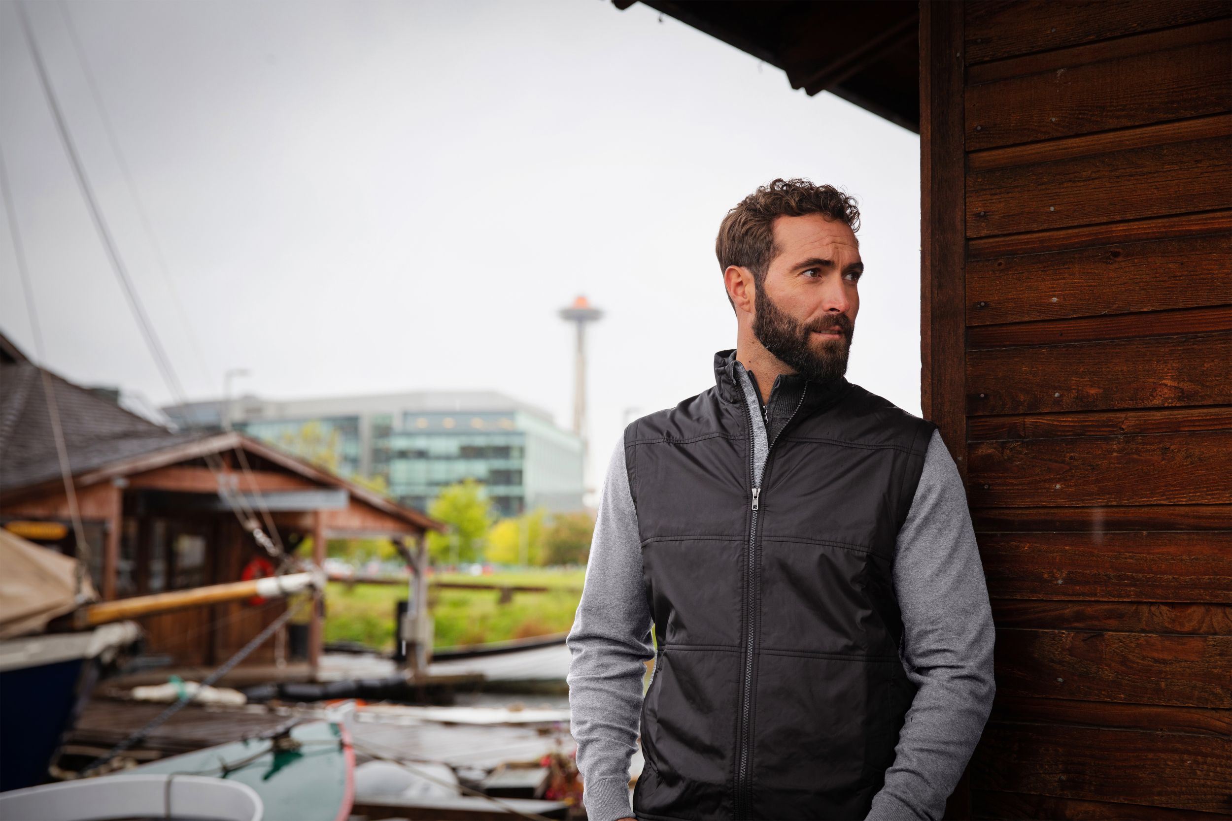 Cutter & Buck Stealth Recycled Hybrid Quilted Mens Big & Tall Windbreaker Jacket