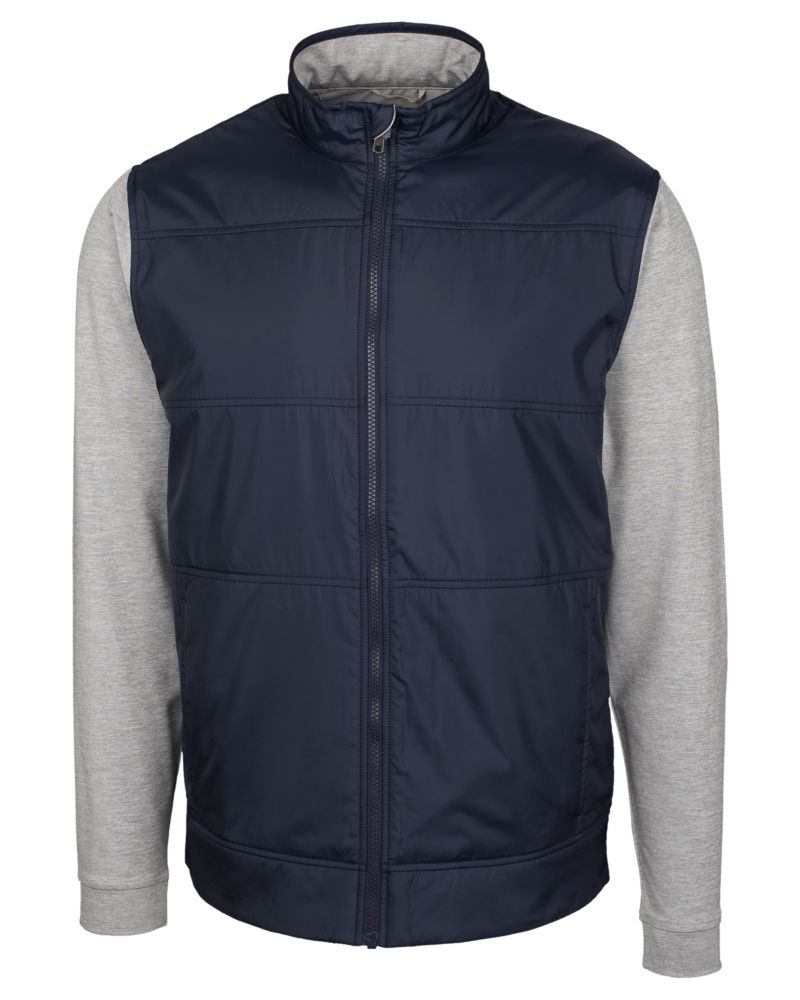 Cutter & Buck Stealth Recycled Hybrid Quilted Mens Windbreaker Jacket 74