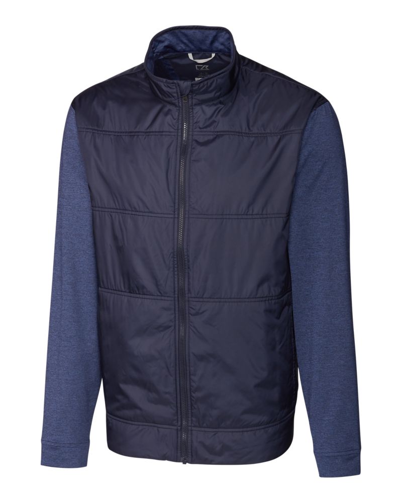 Cutter & Buck Stealth Recycled Hybrid Quilted Mens Windbreaker Jacket 57