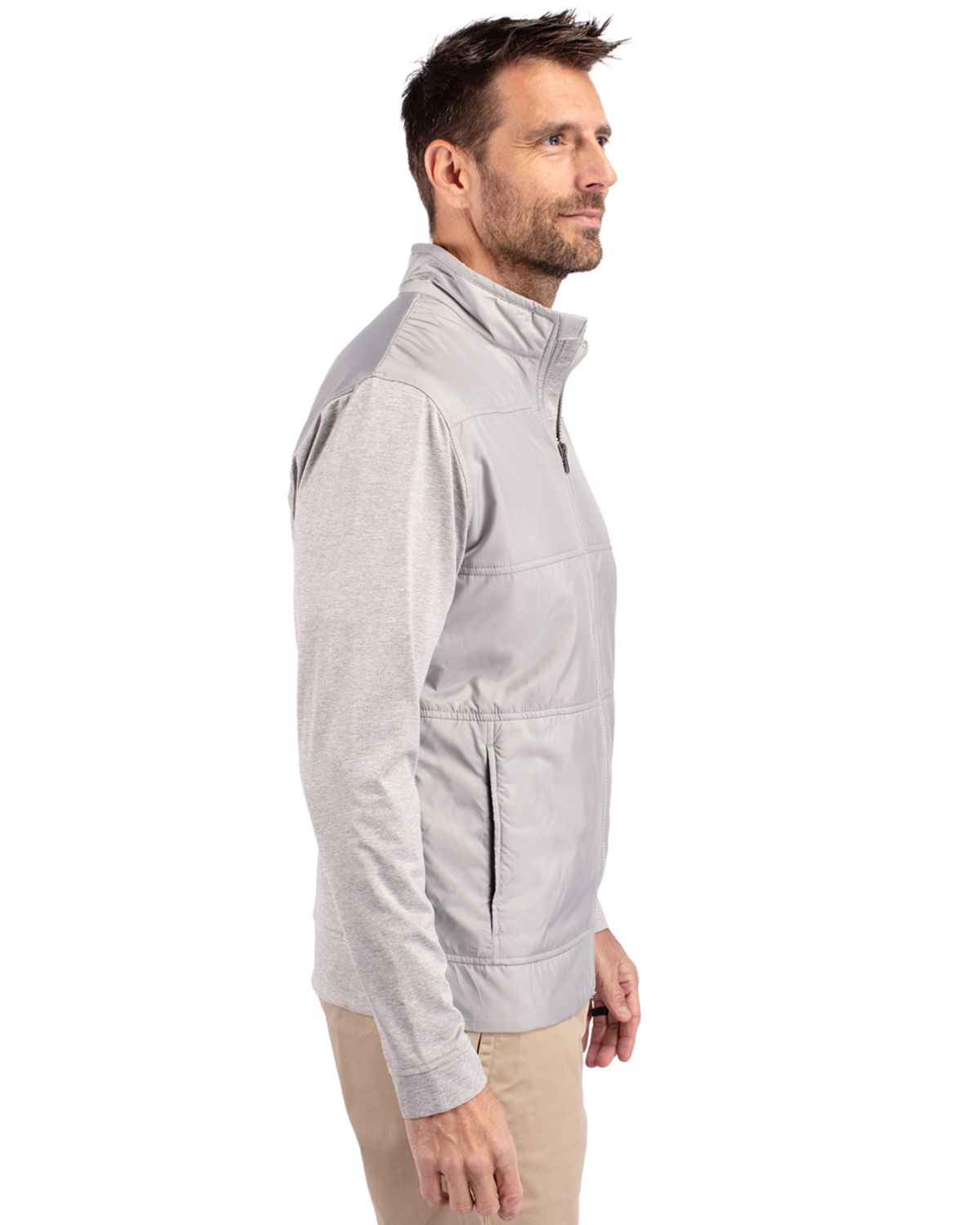 Cutter & Buck Stealth Recycled Hybrid Quilted Mens Windbreaker Jacket 51