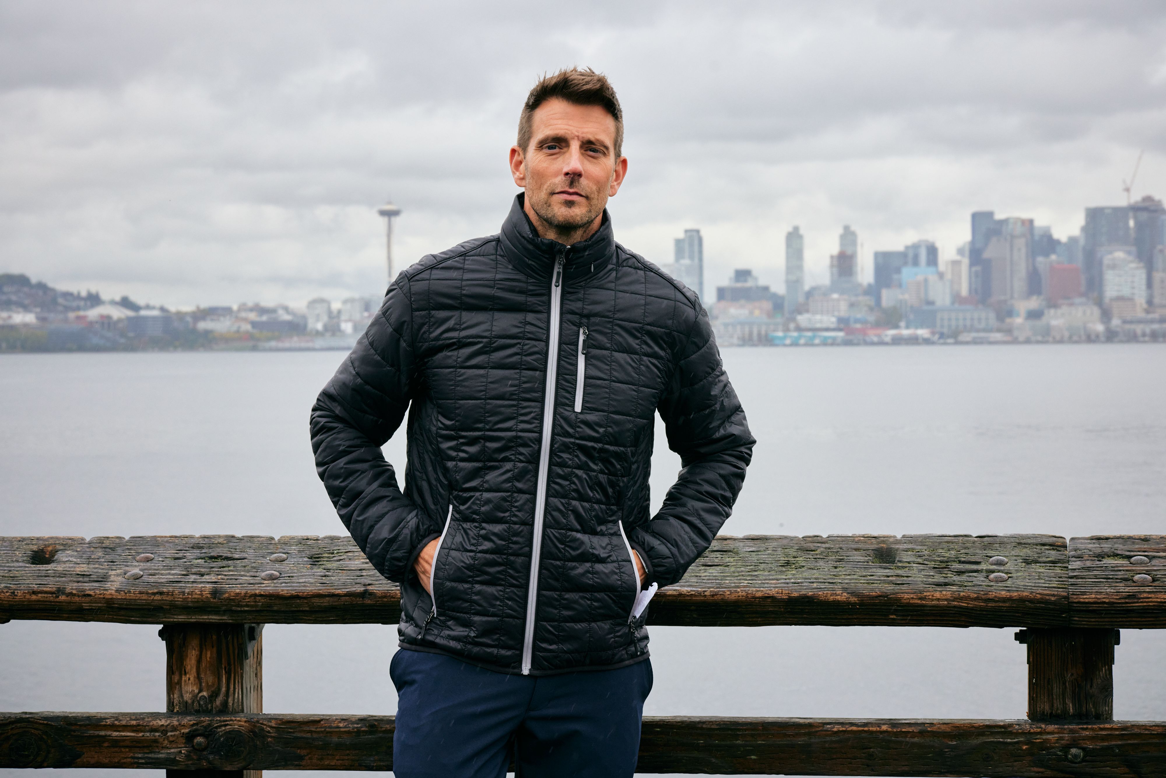 Cutter & Buck Rainier Recycled Insulated Puffer Mens Full Zip Jacket 138