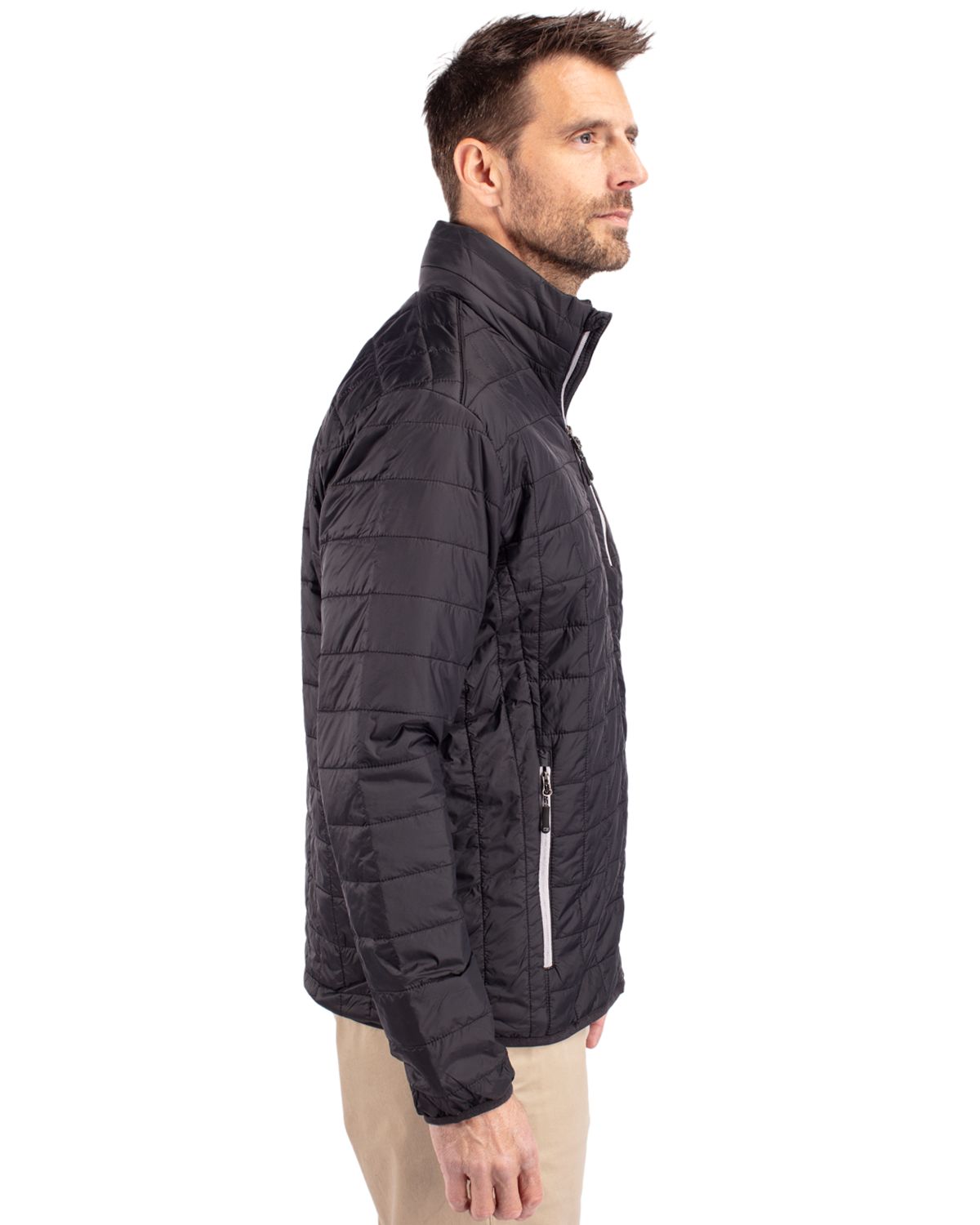Cutter & Buck Rainier Recycled Insulated Puffer Mens Full Zip Jacket 114