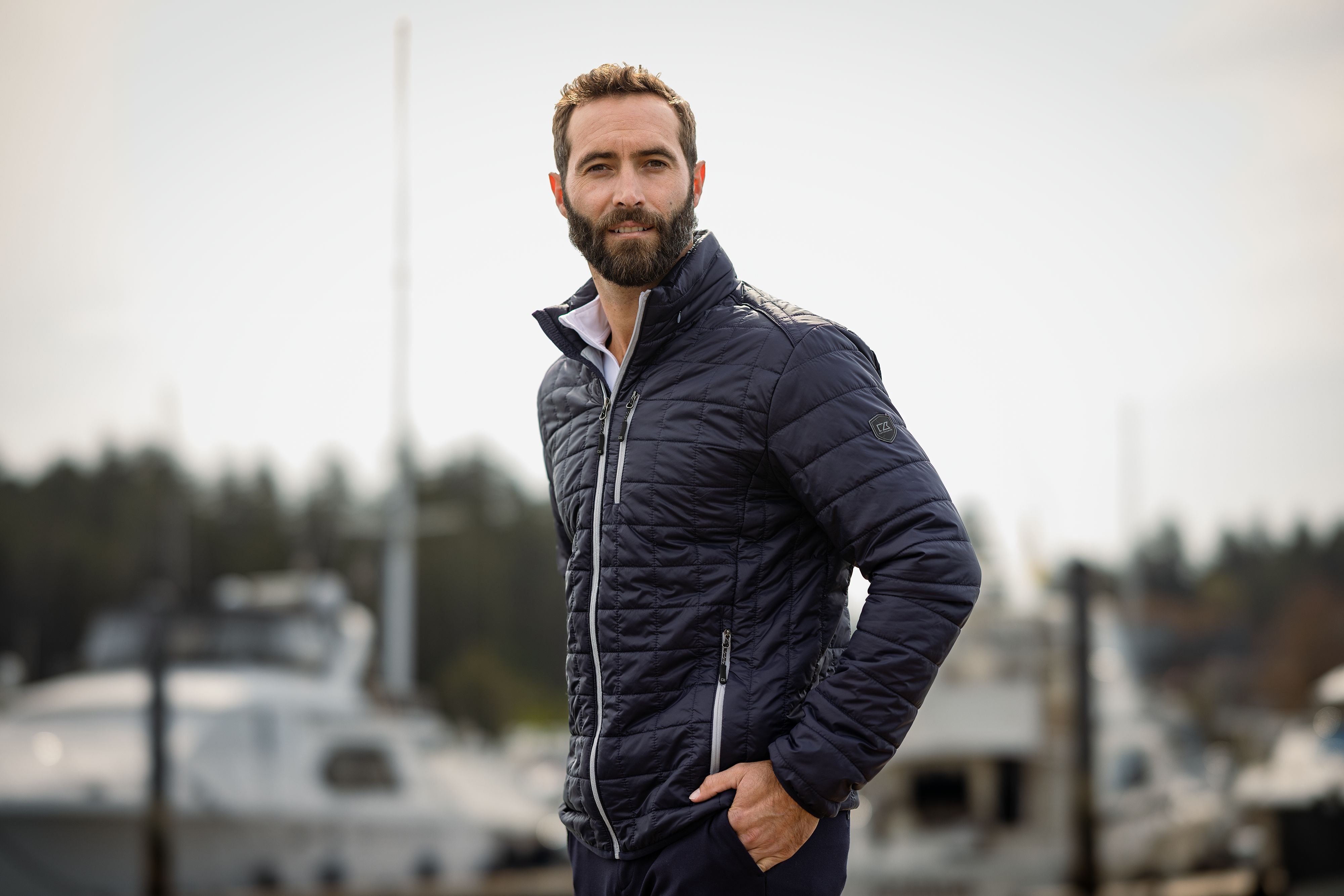 Cutter & Buck Rainier Recycled Insulated Puffer Mens Full Zip Jacket 103