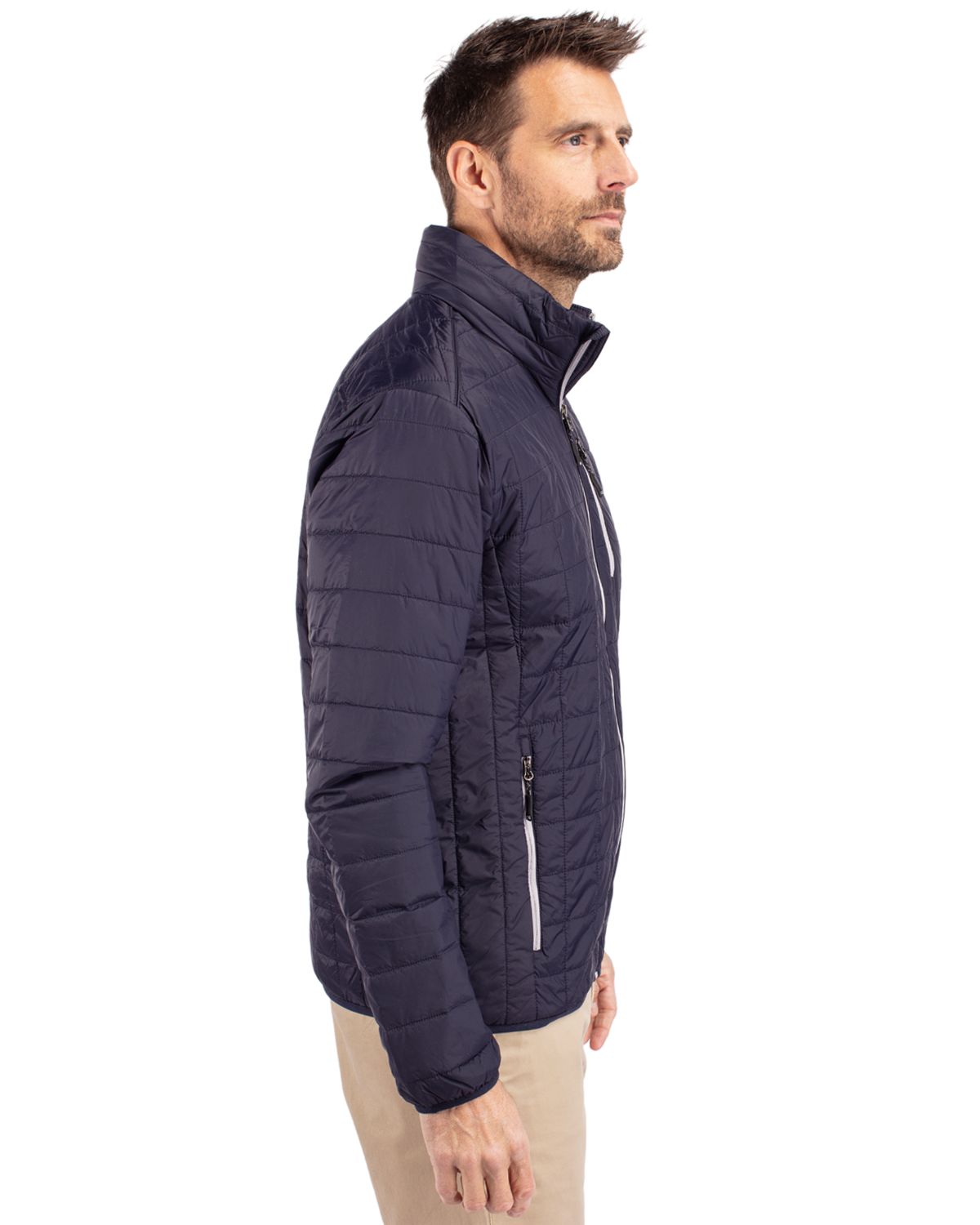 Cutter & Buck Rainier Recycled Insulated Puffer Mens Full Zip Jacket 127