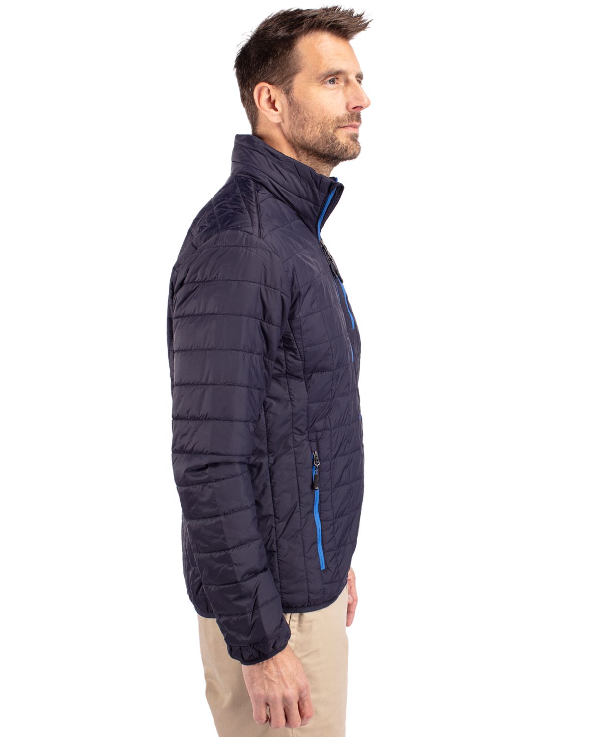 Cutter & Buck Rainier Recycled Insulated Puffer Mens Full Zip Jacket 206