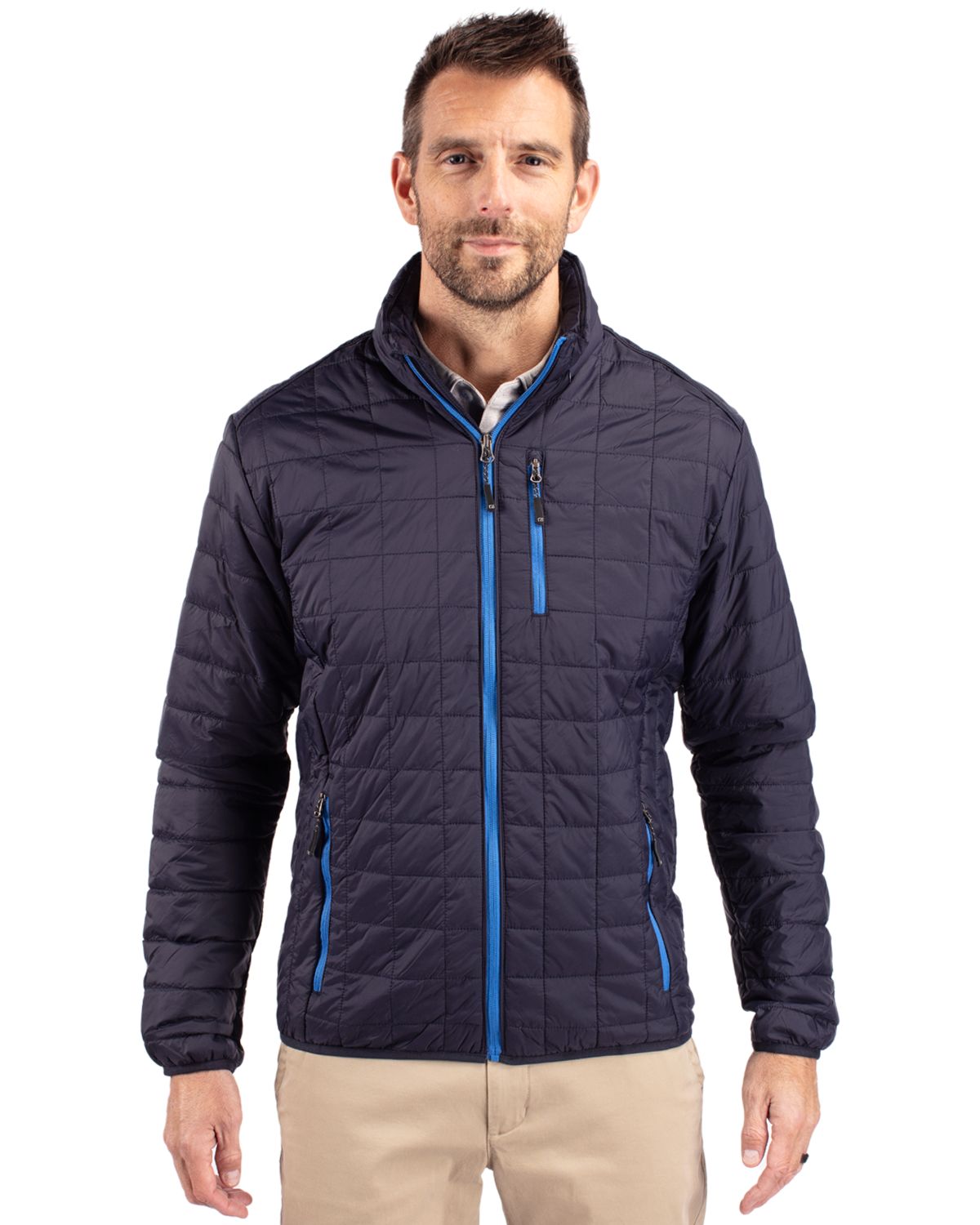 Cutter & Buck Rainier Recycled Insulated Puffer Mens Full Zip Jacket 173